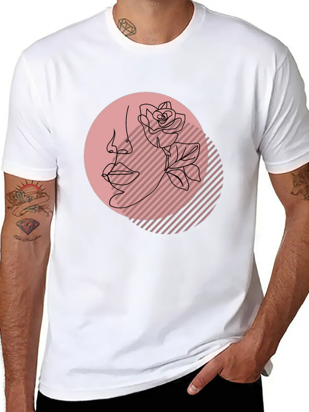 Abstract Line Drawing Of A Womans Face Classic Cotton Tee – Unisex Comfort For Any Season