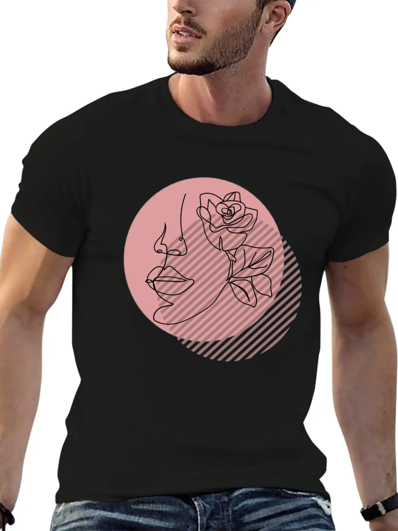 Abstract Line Drawing Of A Womans Face Classic Cotton Tee – Unisex Comfort For Any Season