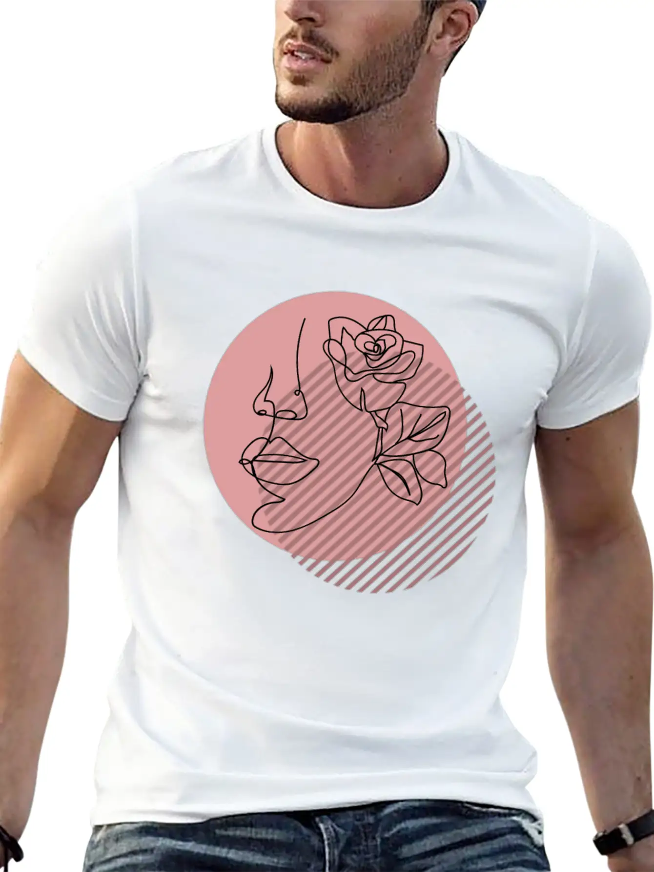 Abstract Line Drawing Of A Womans Face Classic Cotton Tee – Unisex Comfort For Any Season