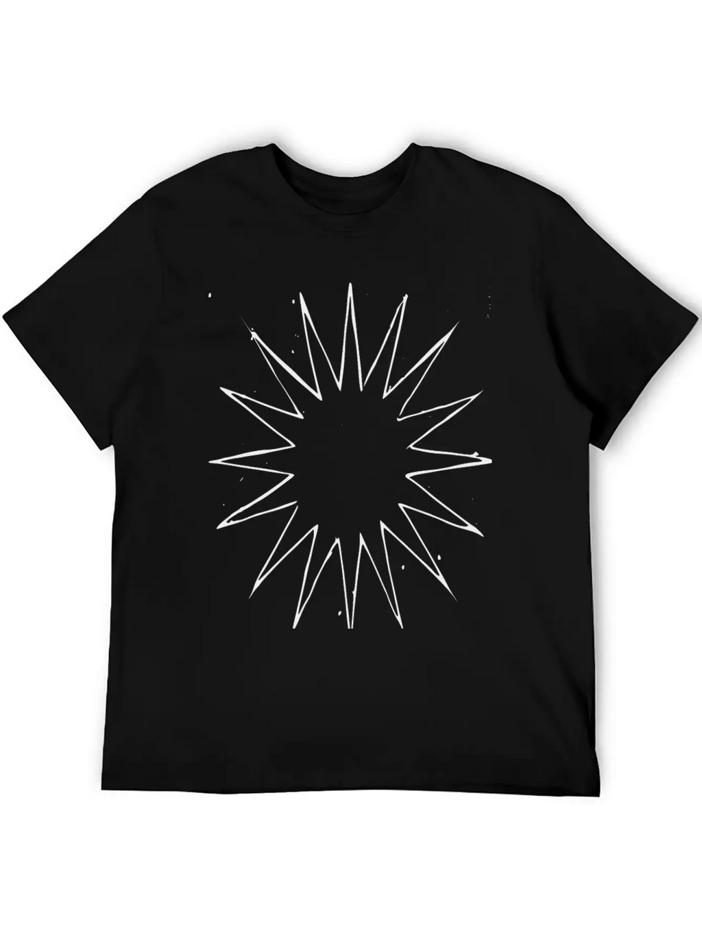 Abstract Many Point Star Breathable Soft Cotton T-Shirt – Timeless Casual Look