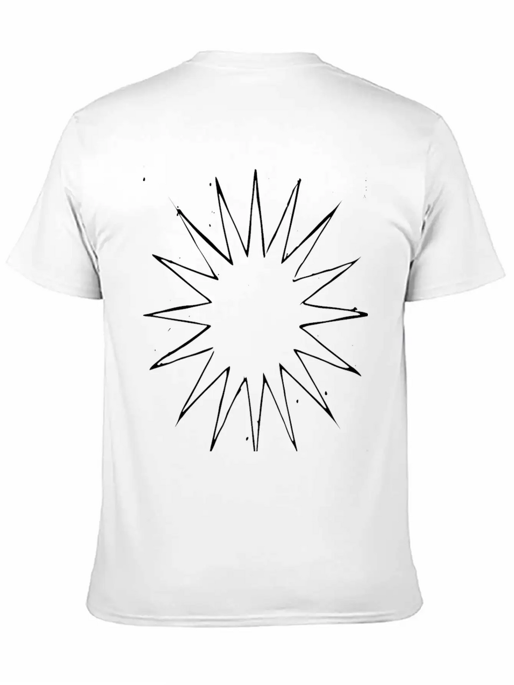 Abstract Many Point Star Breathable Soft Cotton T-Shirt – Timeless Casual Look