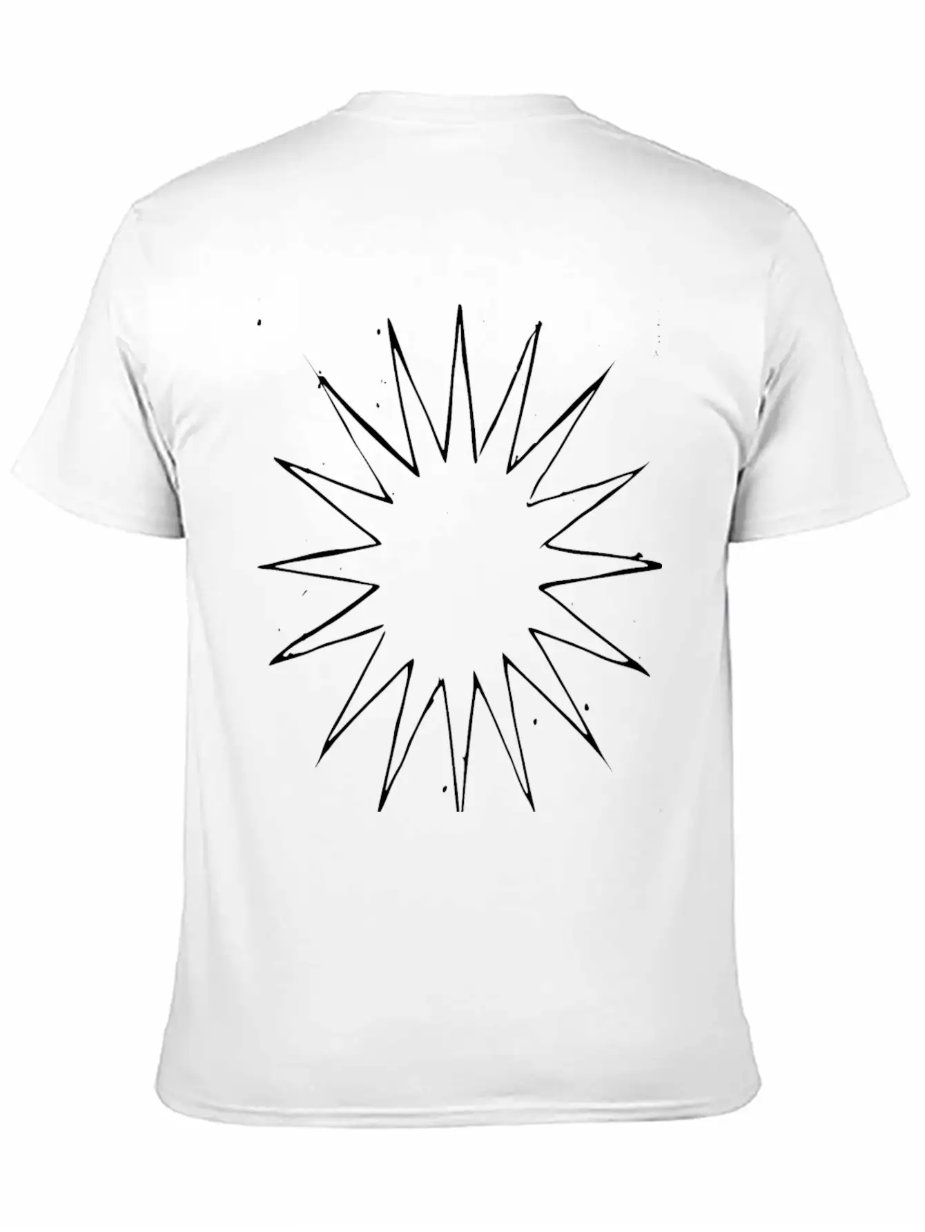 Abstract Many Point Star Breathable Soft Cotton T-Shirt – Timeless Casual Look