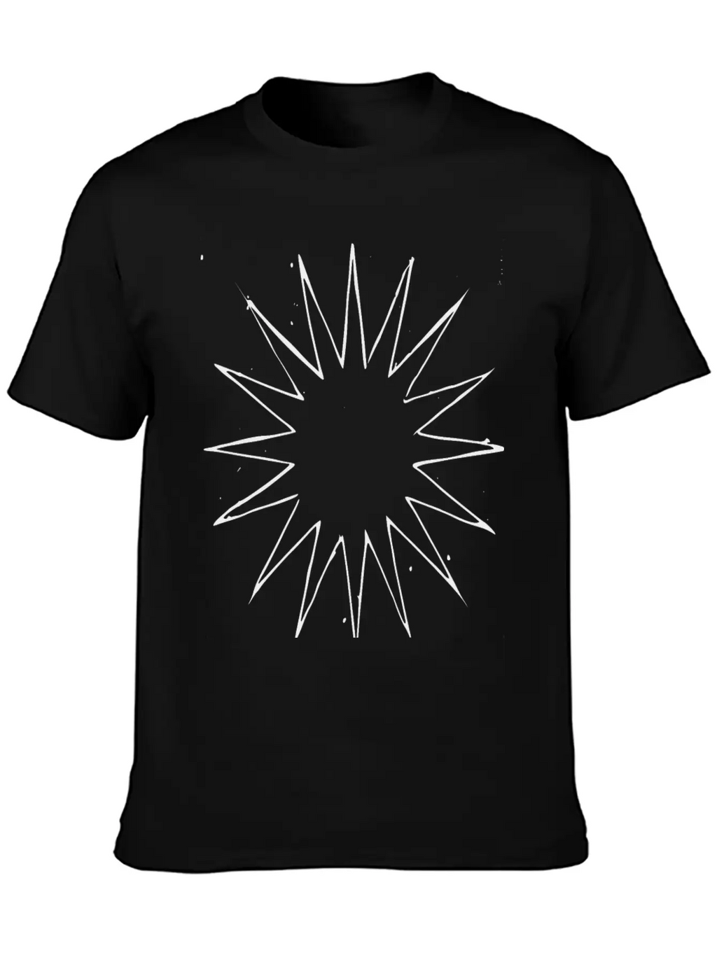 Abstract Many Point Star Breathable Soft Cotton T-Shirt – Timeless Casual Look