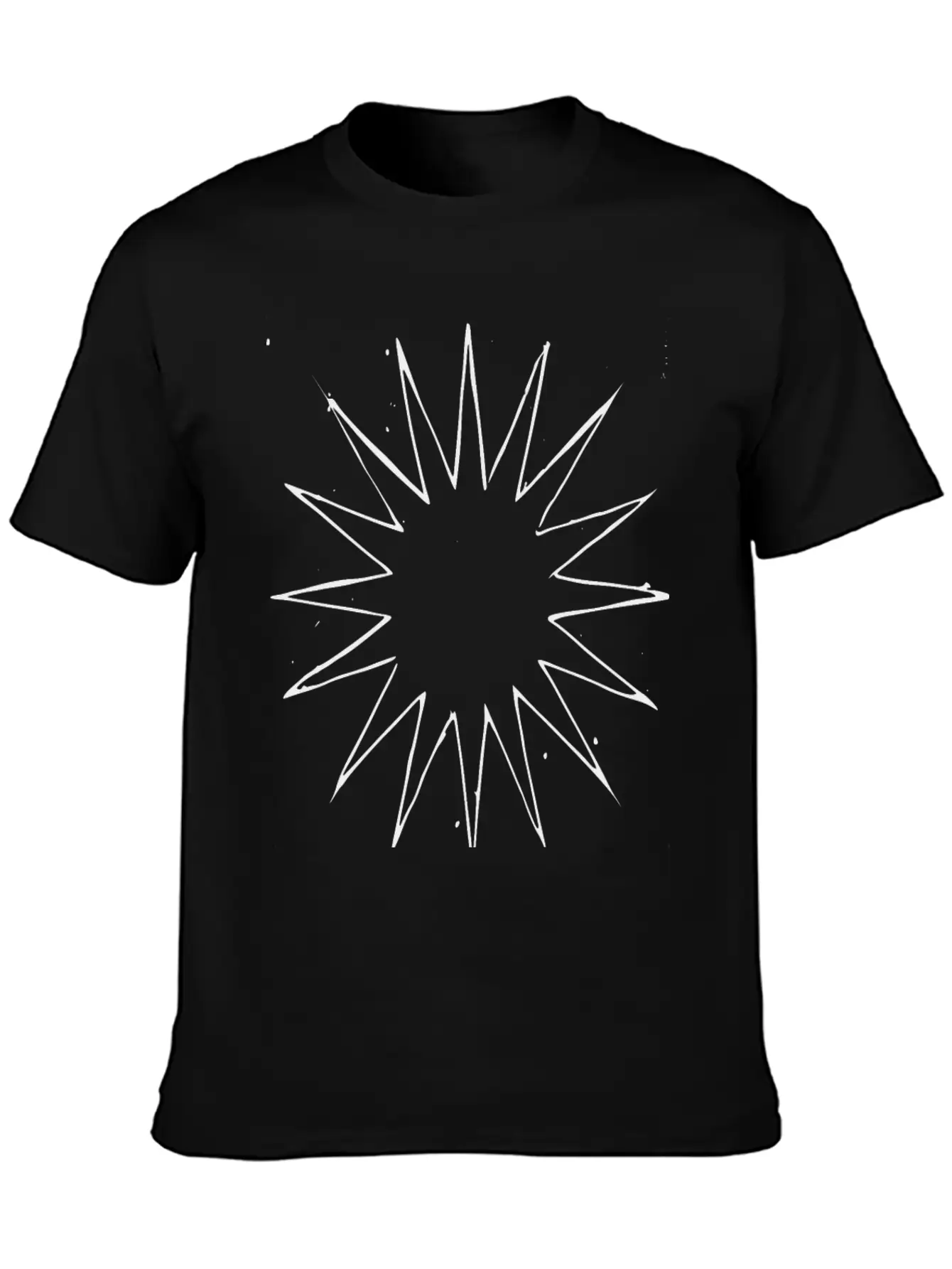 Abstract Many Point Star Breathable Soft Cotton T-Shirt – Timeless Casual Look