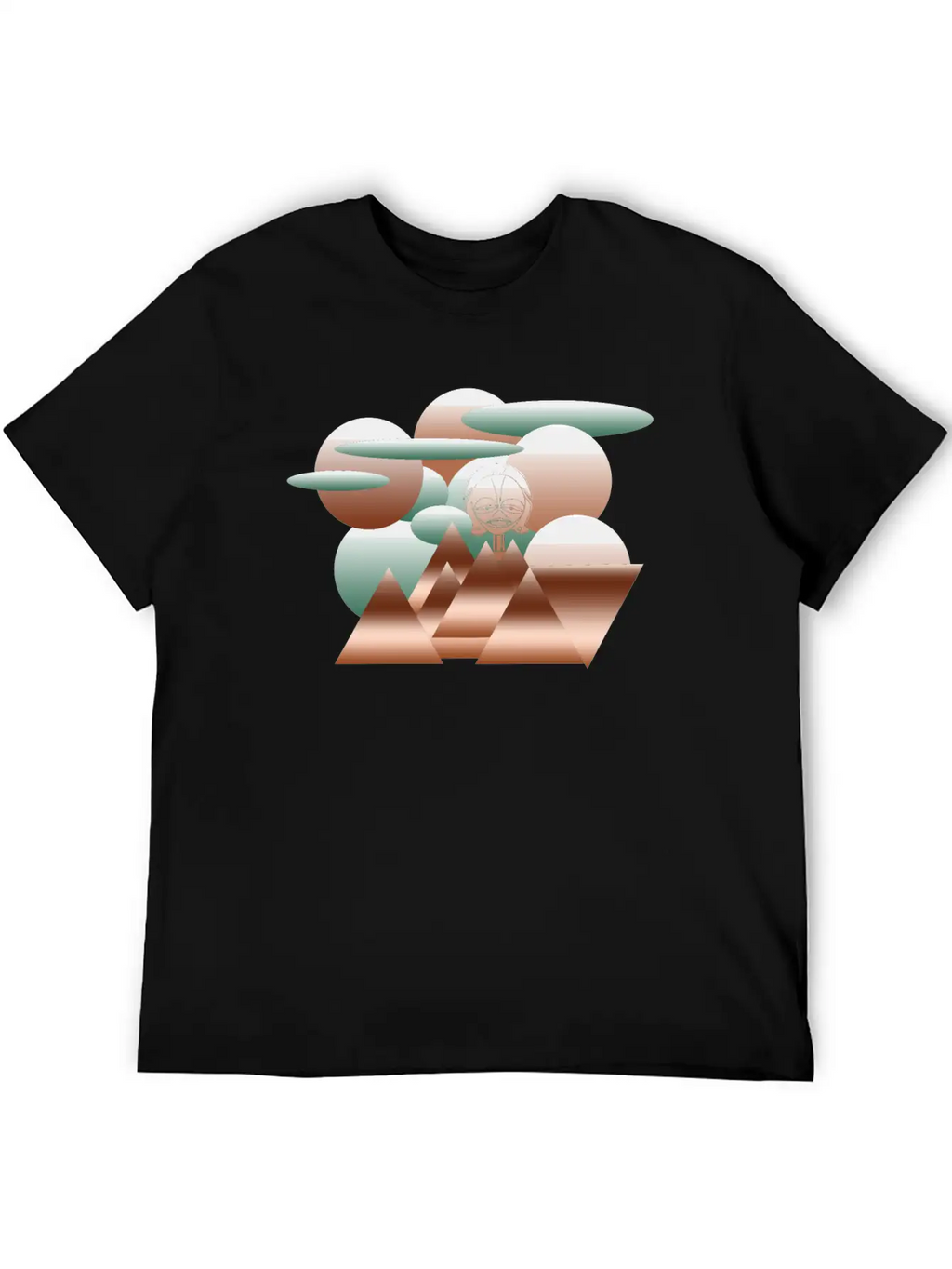 Abstract Modern Geometric Art Design Classic Cotton Tee – Unisex Comfort For Any Season