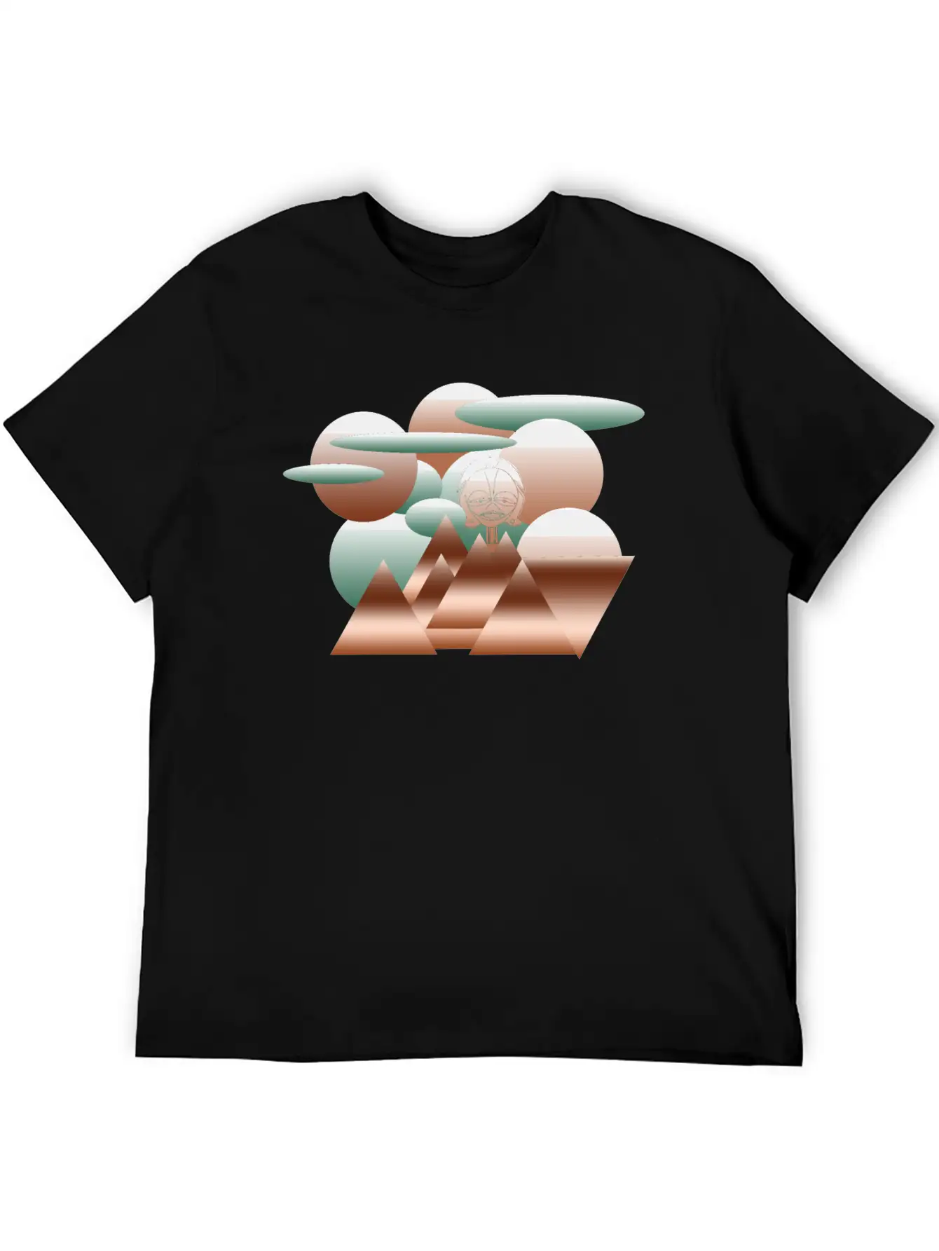 Abstract Modern Geometric Art Design Classic Cotton Tee – Unisex Comfort For Any Season