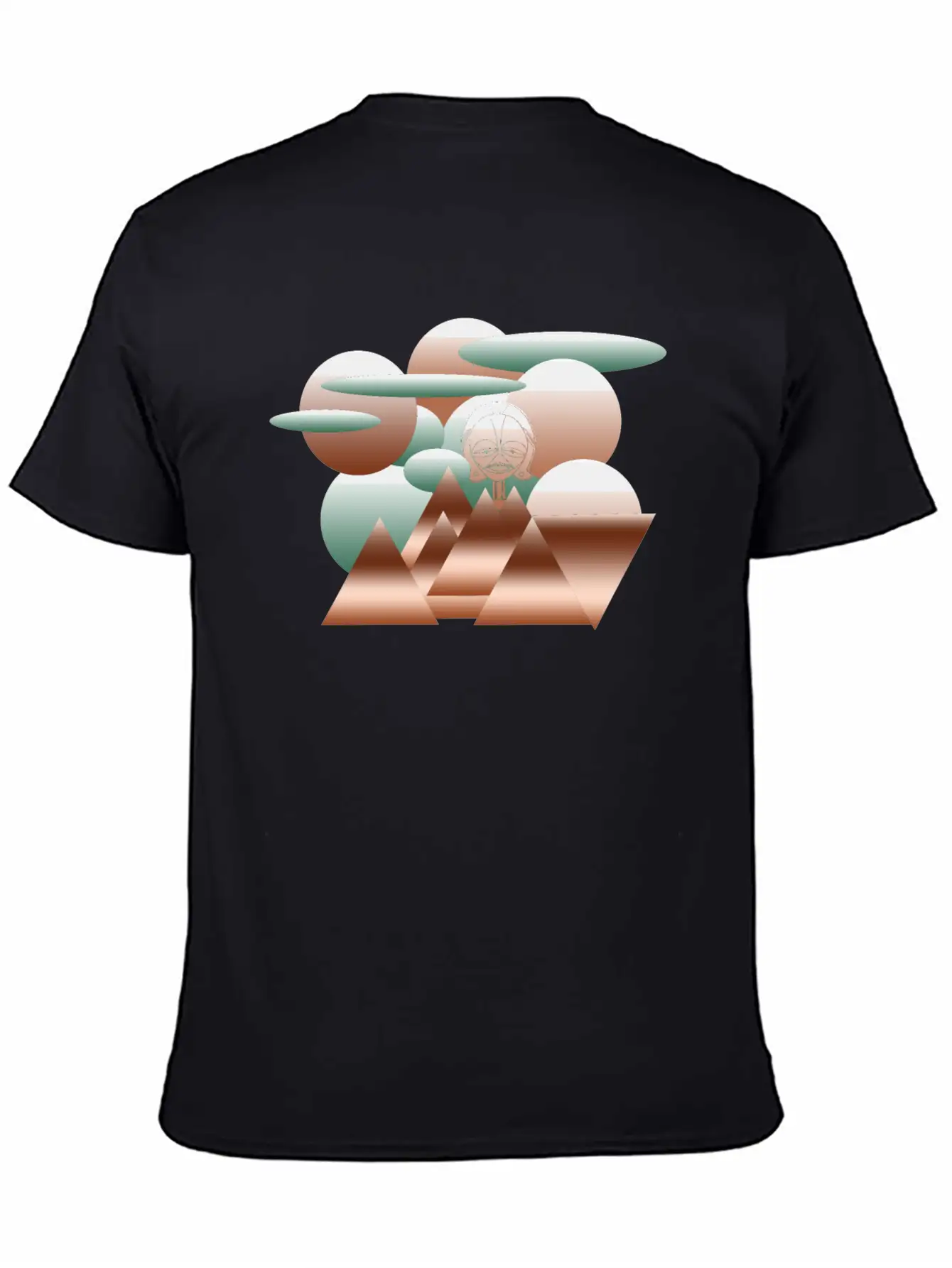 Abstract Modern Geometric Art Design Classic Cotton Tee – Unisex Comfort For Any Season