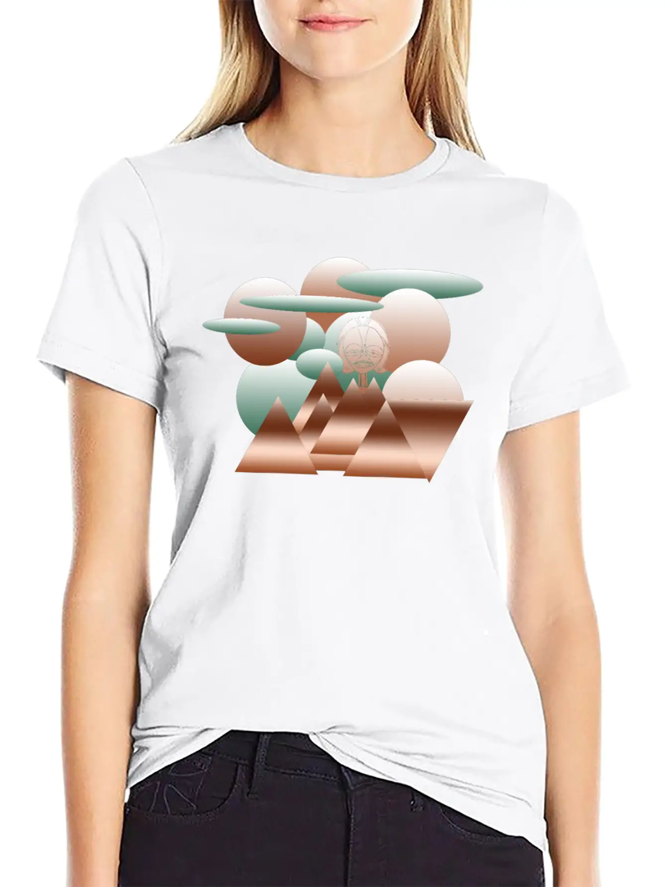 Abstract Modern Geometric Art Design Classic Cotton Tee – Unisex Comfort For Any Season