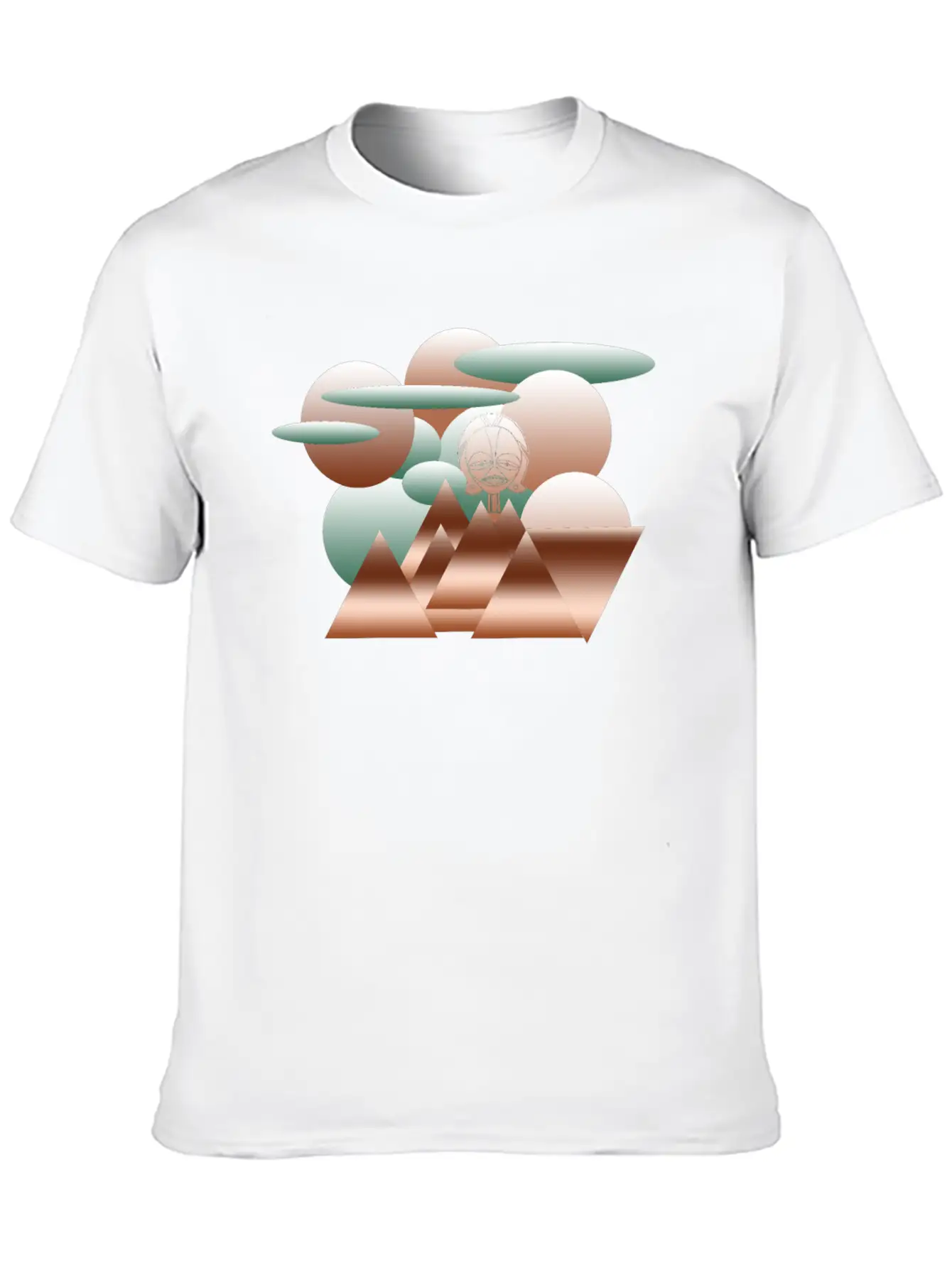 Abstract Modern Geometric Art Design Classic Cotton Tee – Unisex Comfort For Any Season