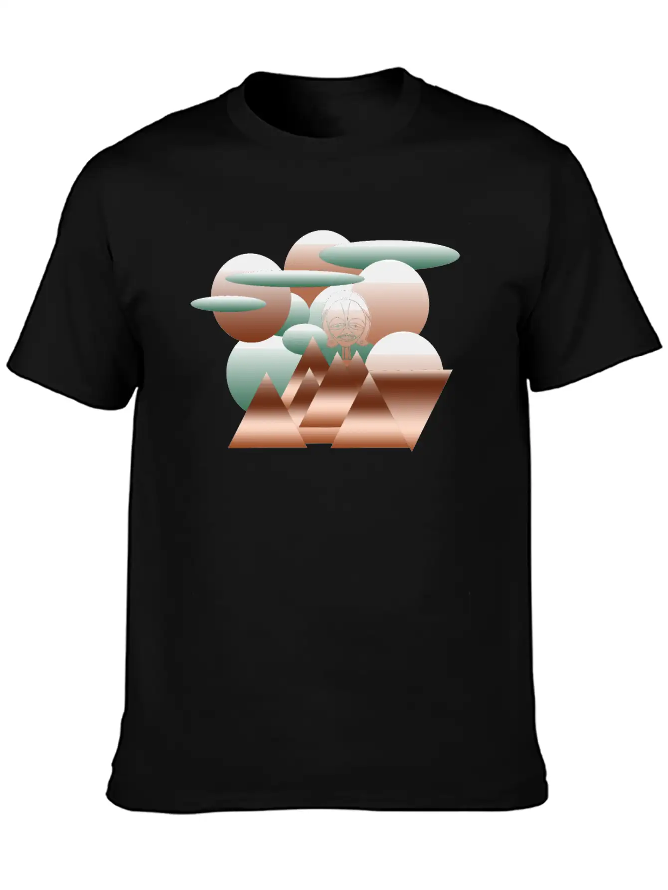 Abstract Modern Geometric Art Design Classic Cotton Tee – Unisex Comfort For Any Season