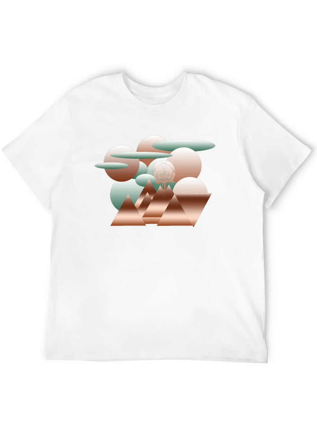 Abstract Modern Geometric Art Design Classic Cotton Tee – Unisex Comfort For Any Season
