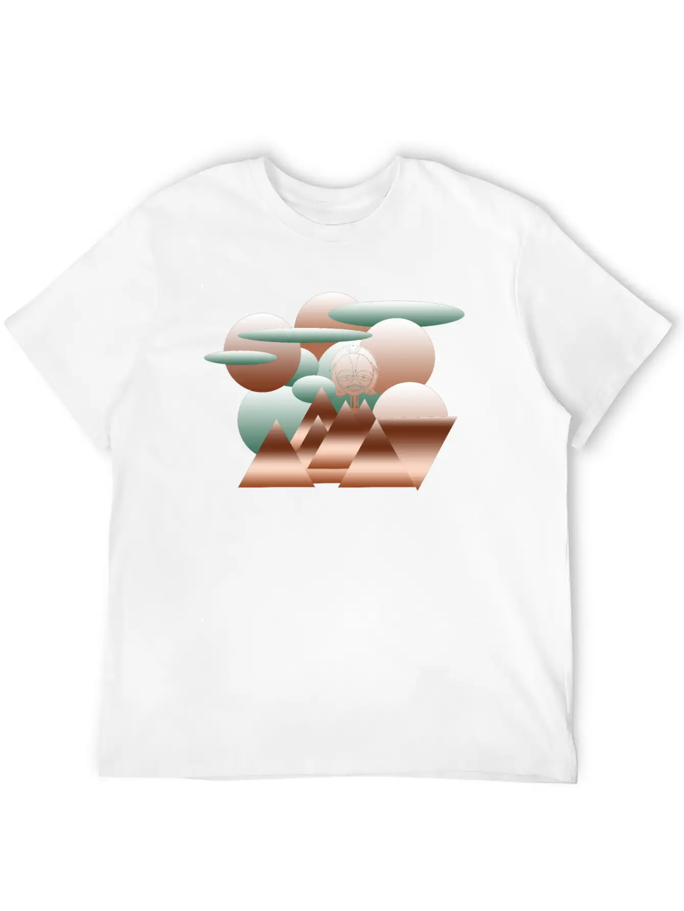 Abstract Modern Geometric Art Design Classic Cotton Tee – Unisex Comfort For Any Season