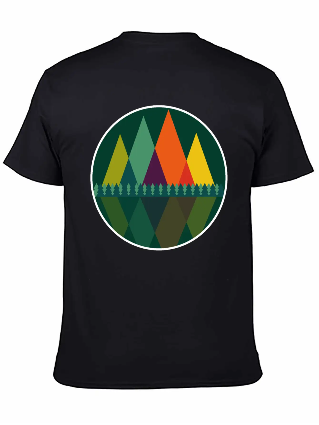 Abstract Mountains View Modern Art I Gift Basic Graphic T-Shirt – Daily Comfort In Soft Cotton