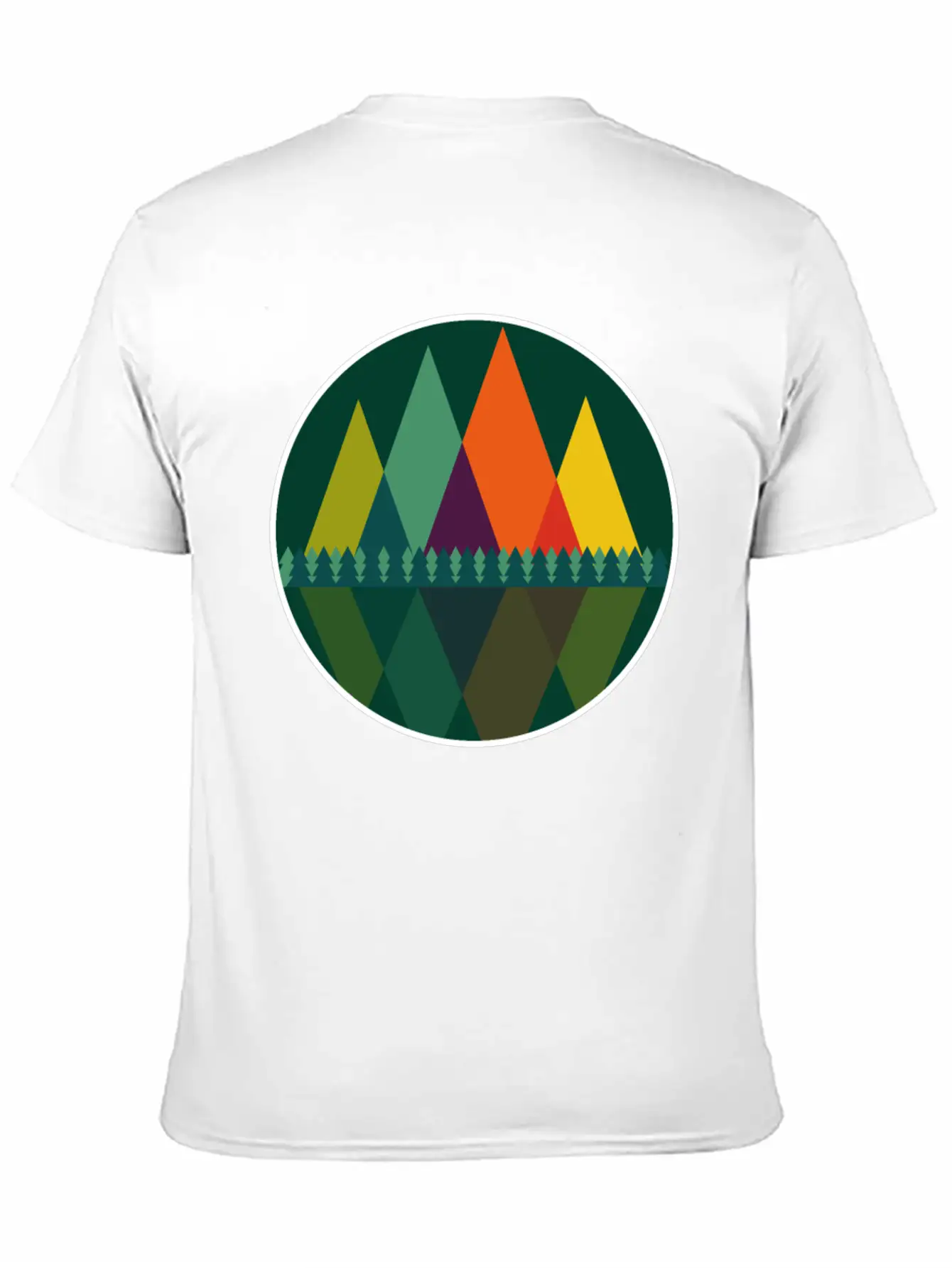 Abstract Mountains View Modern Art I Gift Basic Graphic T-Shirt – Daily Comfort In Soft Cotton