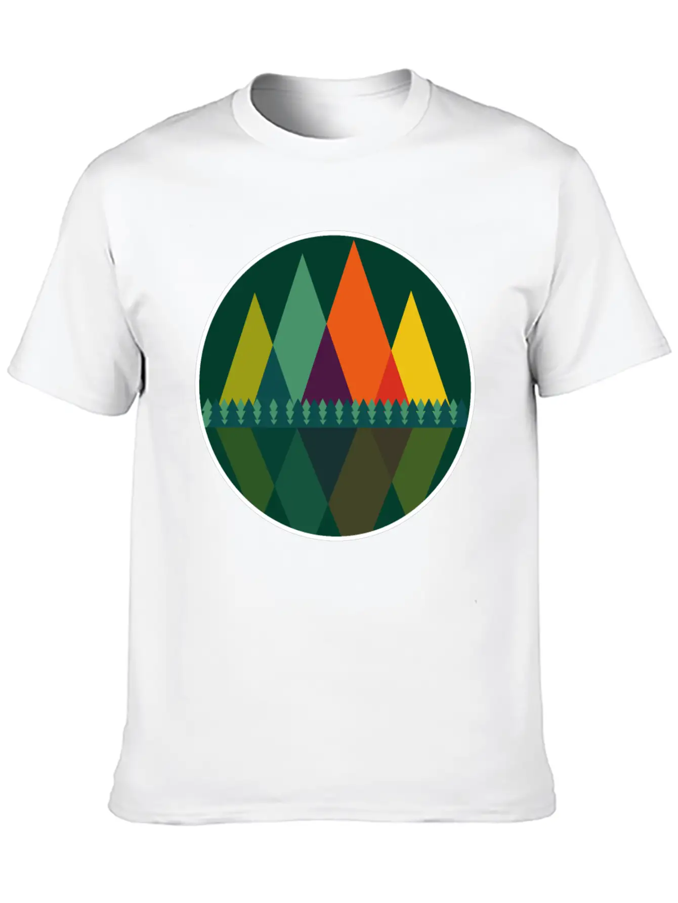 Abstract Mountains View Modern Art I Gift Basic Graphic T-Shirt – Daily Comfort In Soft Cotton
