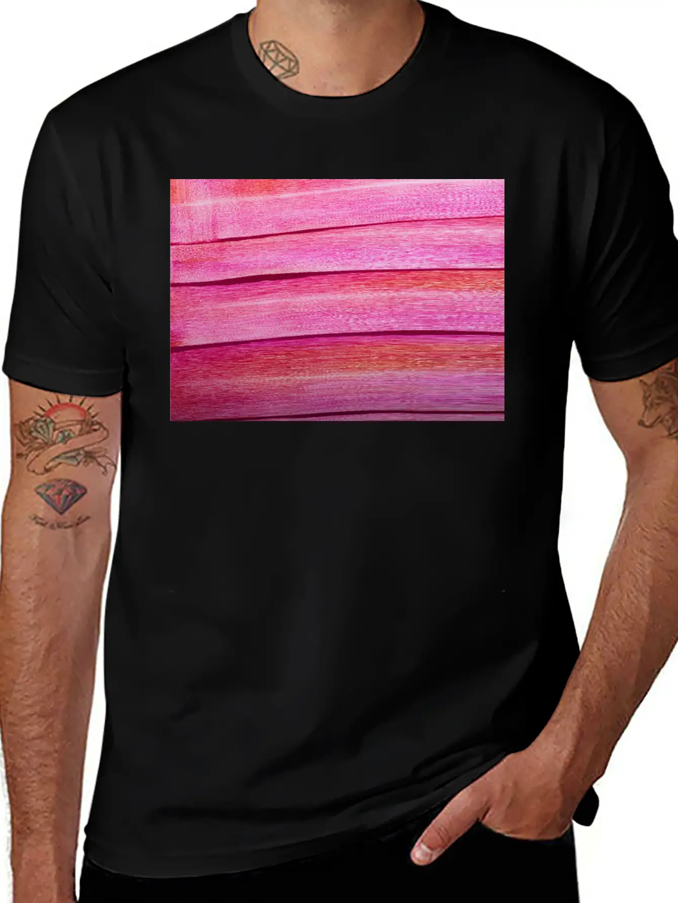 Abstract Painting With Fuchsia And Pink Colors Breathable Graphic T-Shirt – Perfect For Casual Days