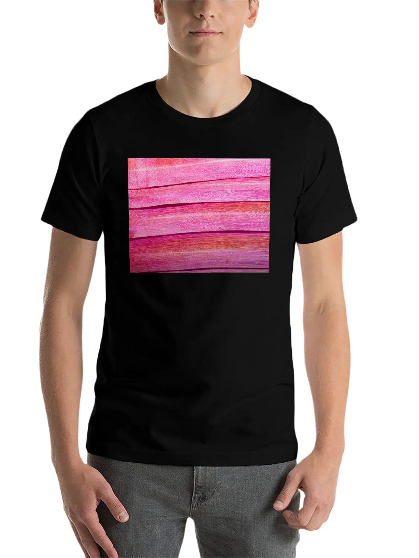 Abstract Painting With Fuchsia And Pink Colors Breathable Graphic T-Shirt – Perfect For Casual Days