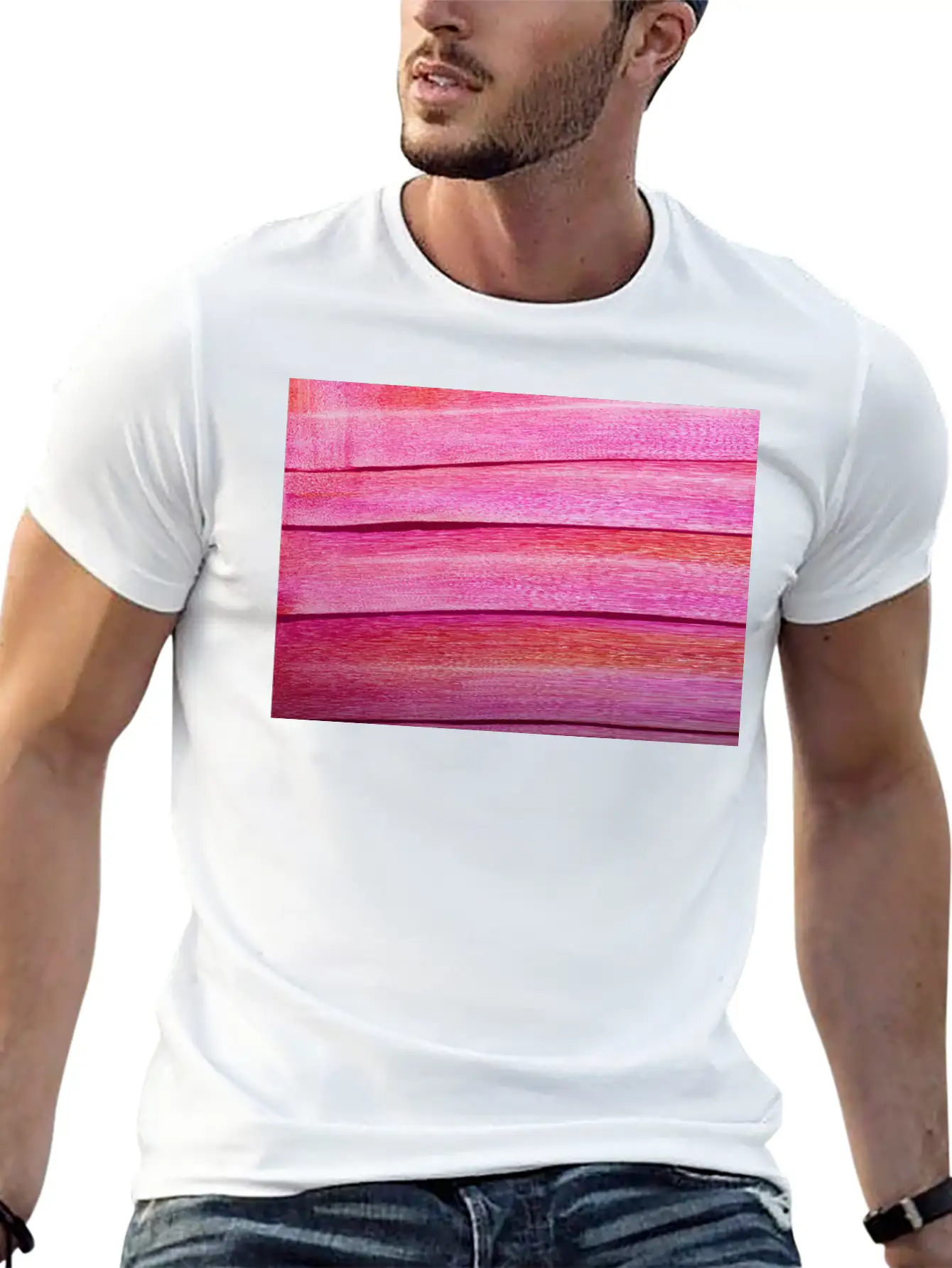 Abstract Painting With Fuchsia And Pink Colors Breathable Graphic T-Shirt – Perfect For Casual Days
