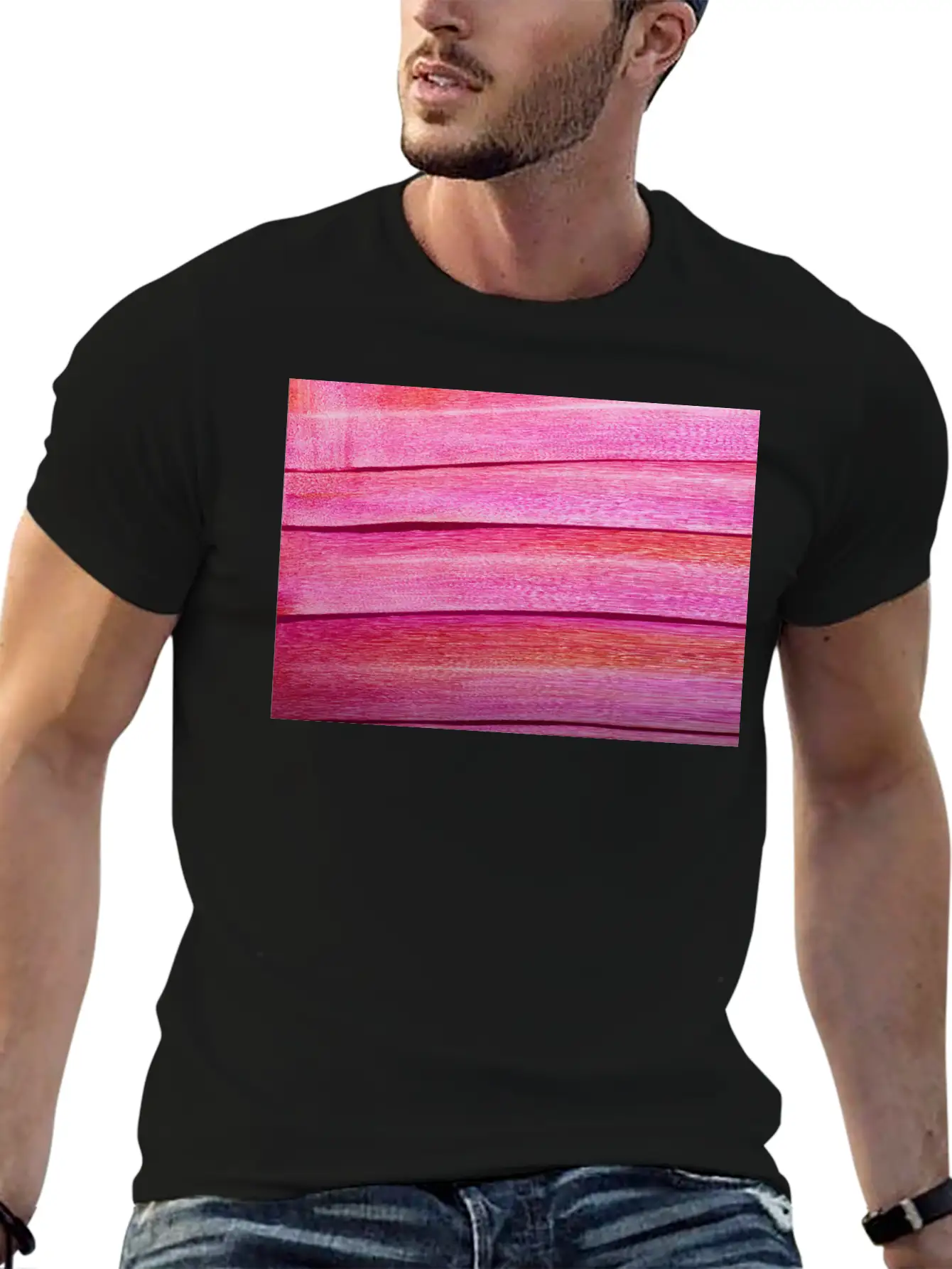 Abstract Painting With Fuchsia And Pink Colors Breathable Graphic T-Shirt – Perfect For Casual Days