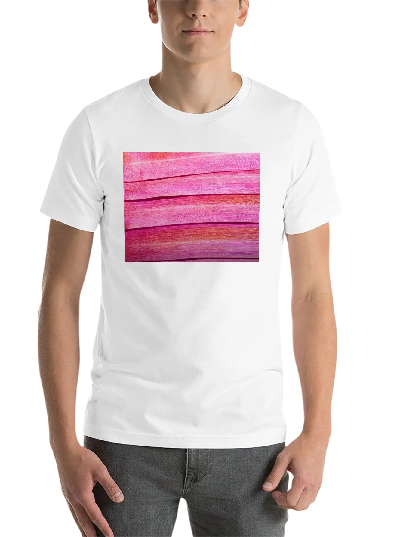 Abstract Painting With Fuchsia And Pink Colors Breathable Graphic T-Shirt – Perfect For Casual Days