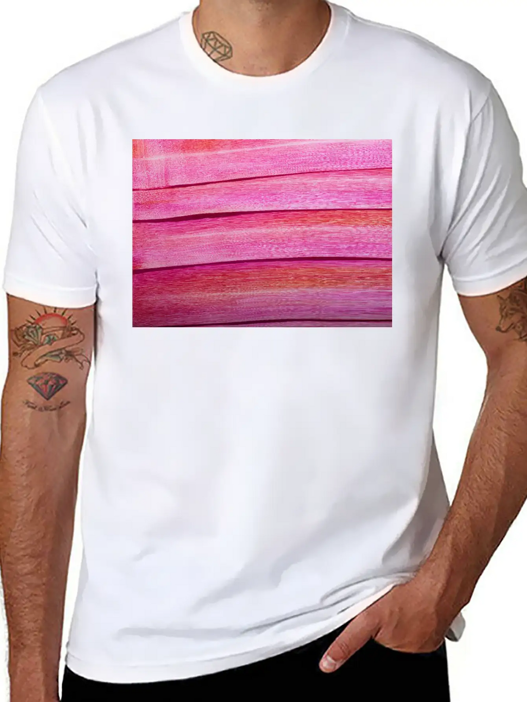 Abstract Painting With Fuchsia And Pink Colors Breathable Graphic T-Shirt – Perfect For Casual Days