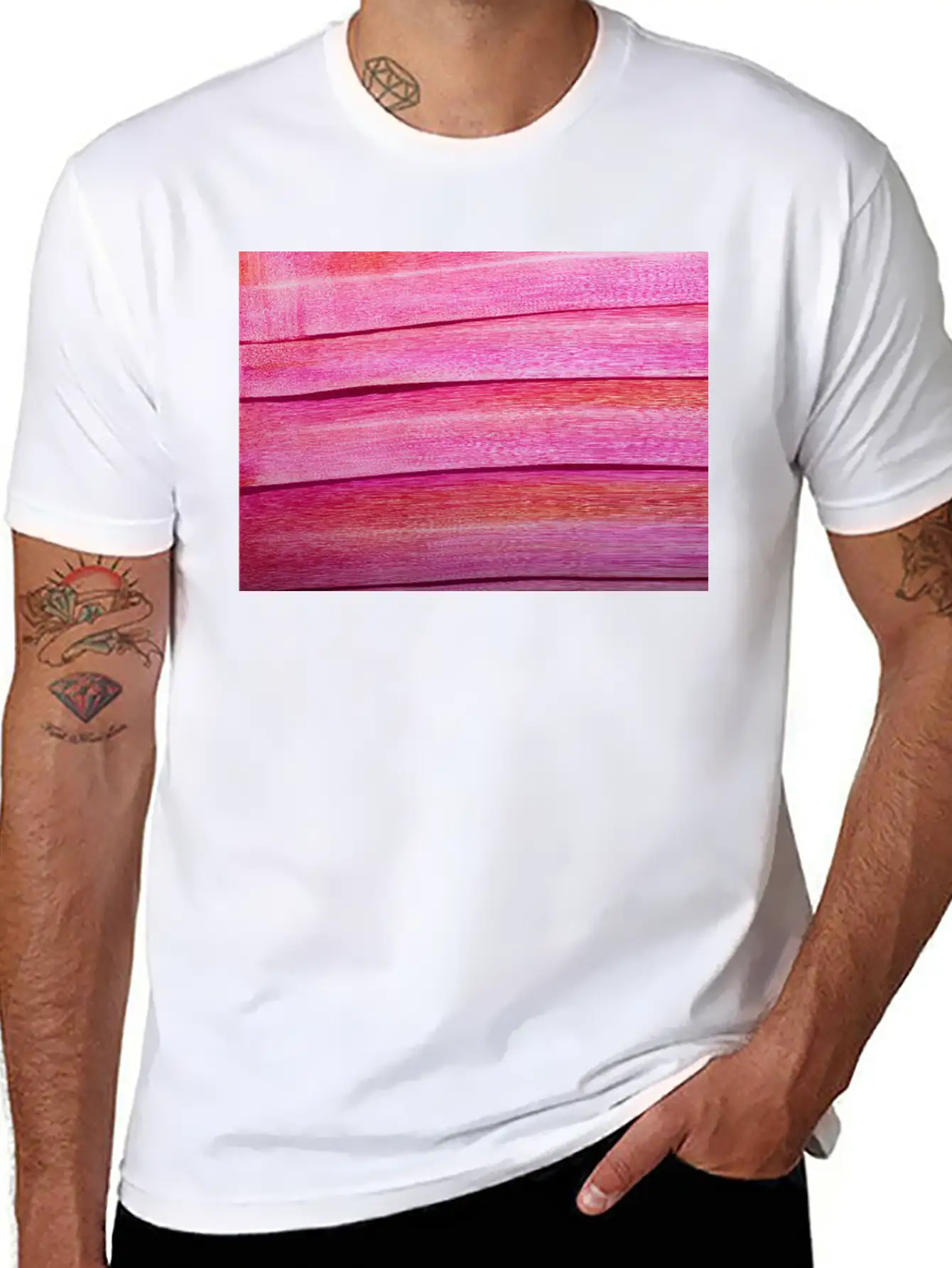 Abstract Painting With Fuchsia And Pink Colors Breathable Graphic T-Shirt – Perfect For Casual Days