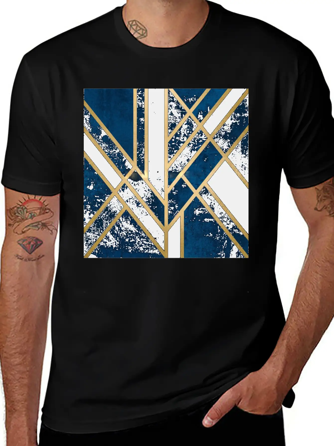 Abstract Relaxed Everyday Tee – Lightweight And Durable Cotton