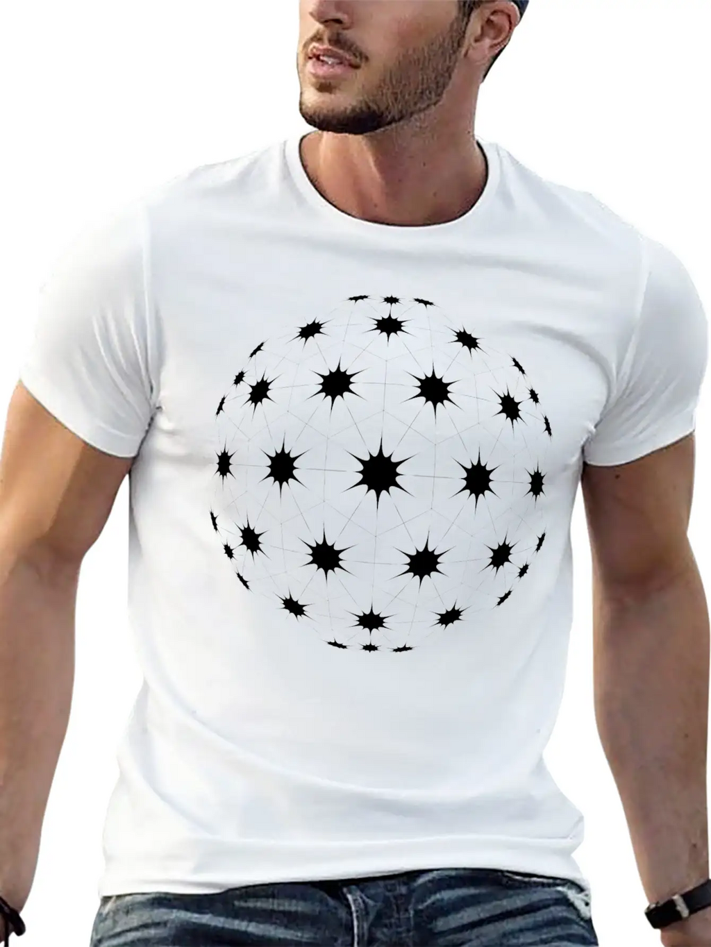 Abstract Sphere Breathable Graphic T-Shirt – Perfect For Casual Days