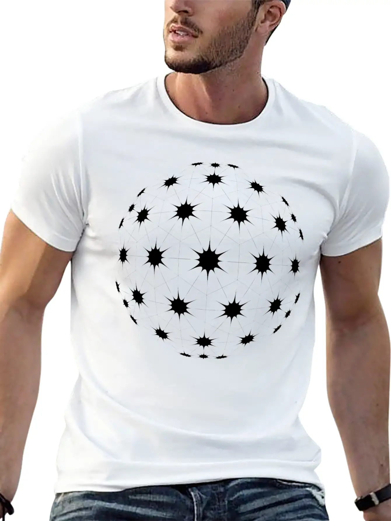 Abstract Sphere Breathable Graphic T-Shirt – Perfect For Casual Days