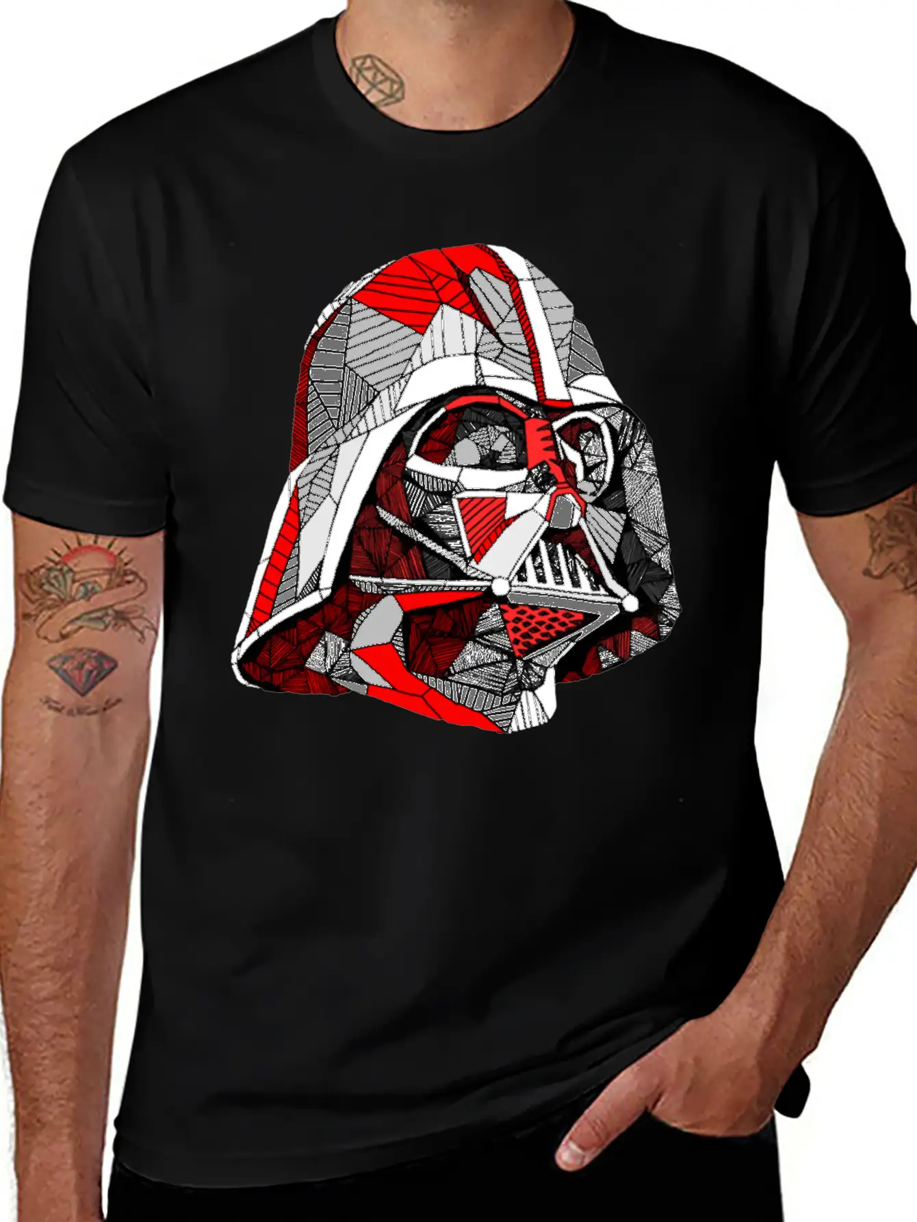 Abstract Vader Breathable Graphic T-Shirt – Perfect For Casual Days