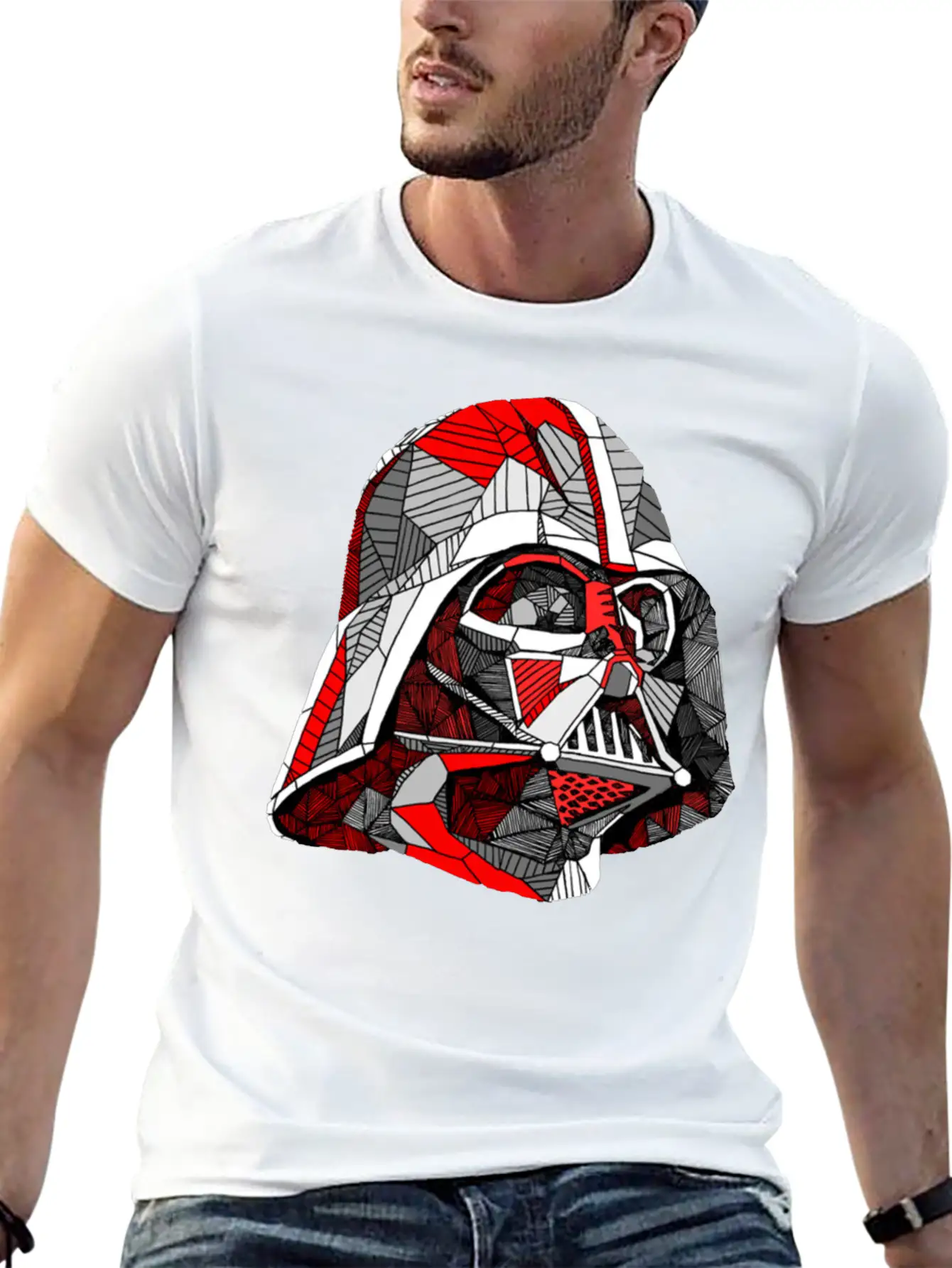 Abstract Vader Breathable Graphic T-Shirt – Perfect For Casual Days