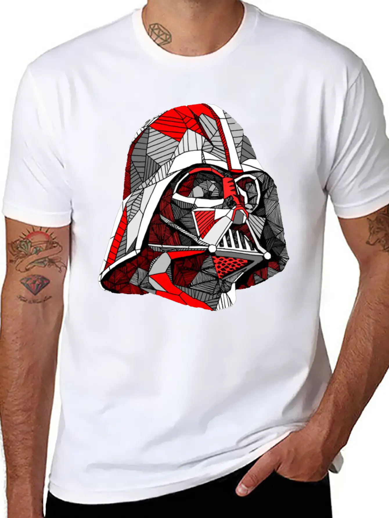 Abstract Vader Breathable Graphic T-Shirt – Perfect For Casual Days