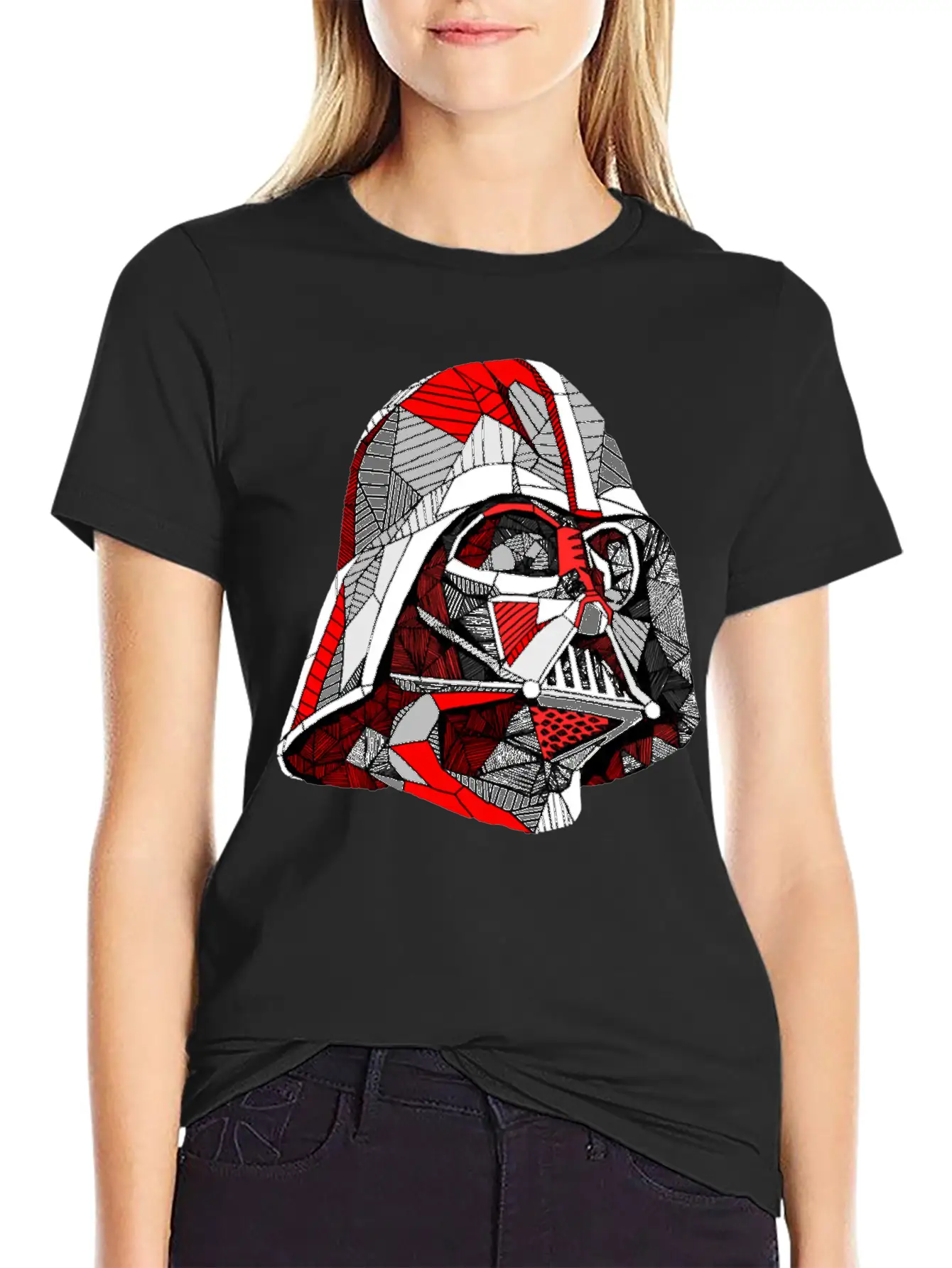 Abstract Vader Breathable Graphic T-Shirt – Perfect For Casual Days