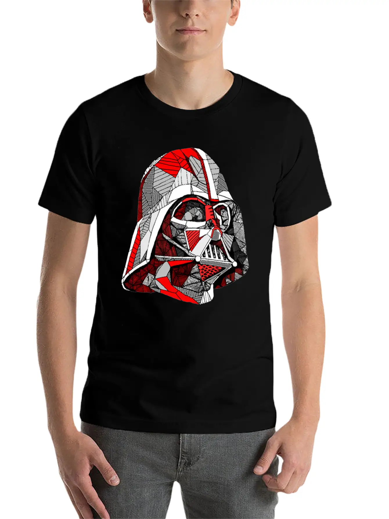Abstract Vader Breathable Graphic T-Shirt – Perfect For Casual Days