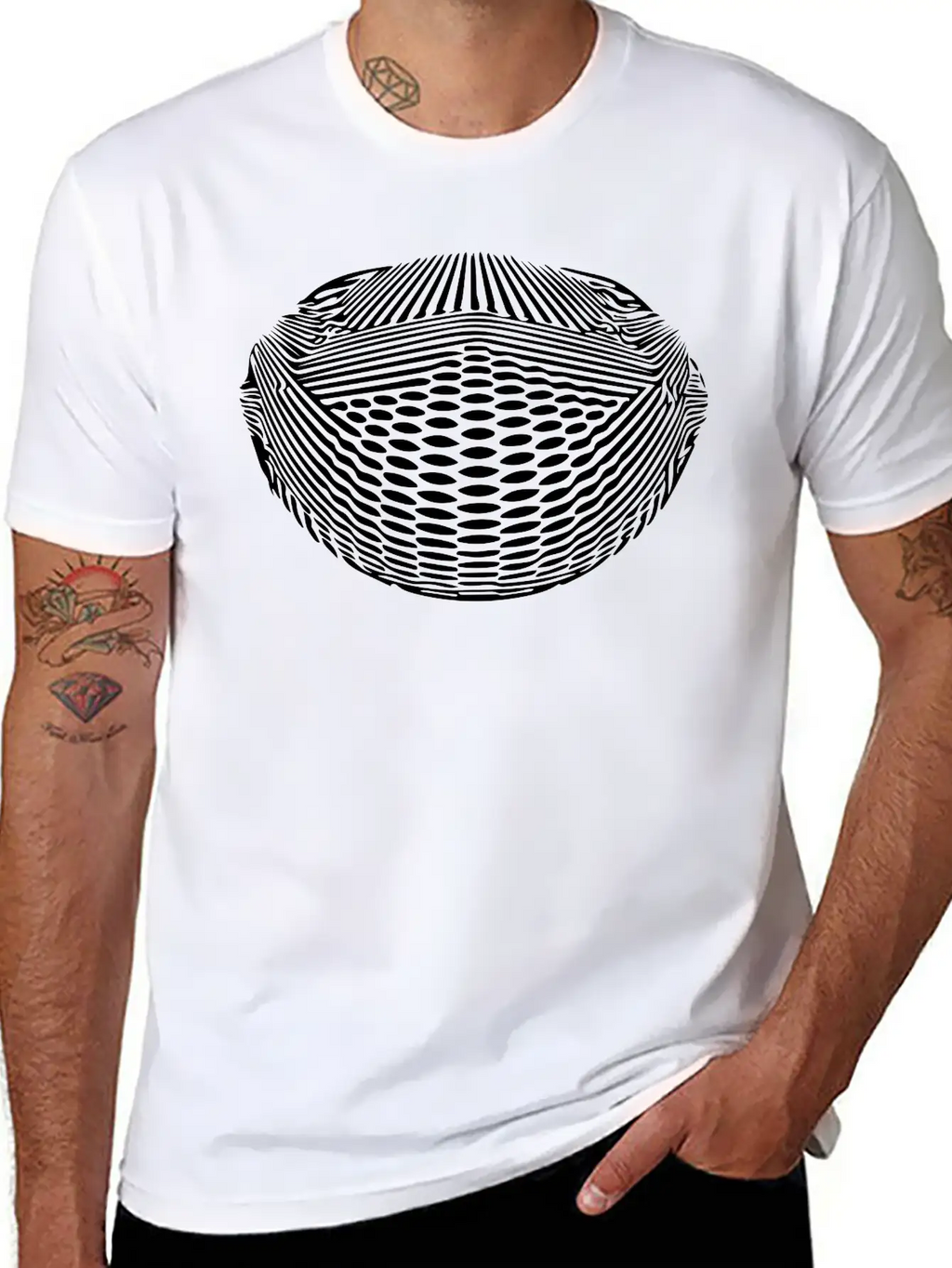 Abstract Vector Art Ball Classic Cotton Tee – Unisex Comfort For Any Season