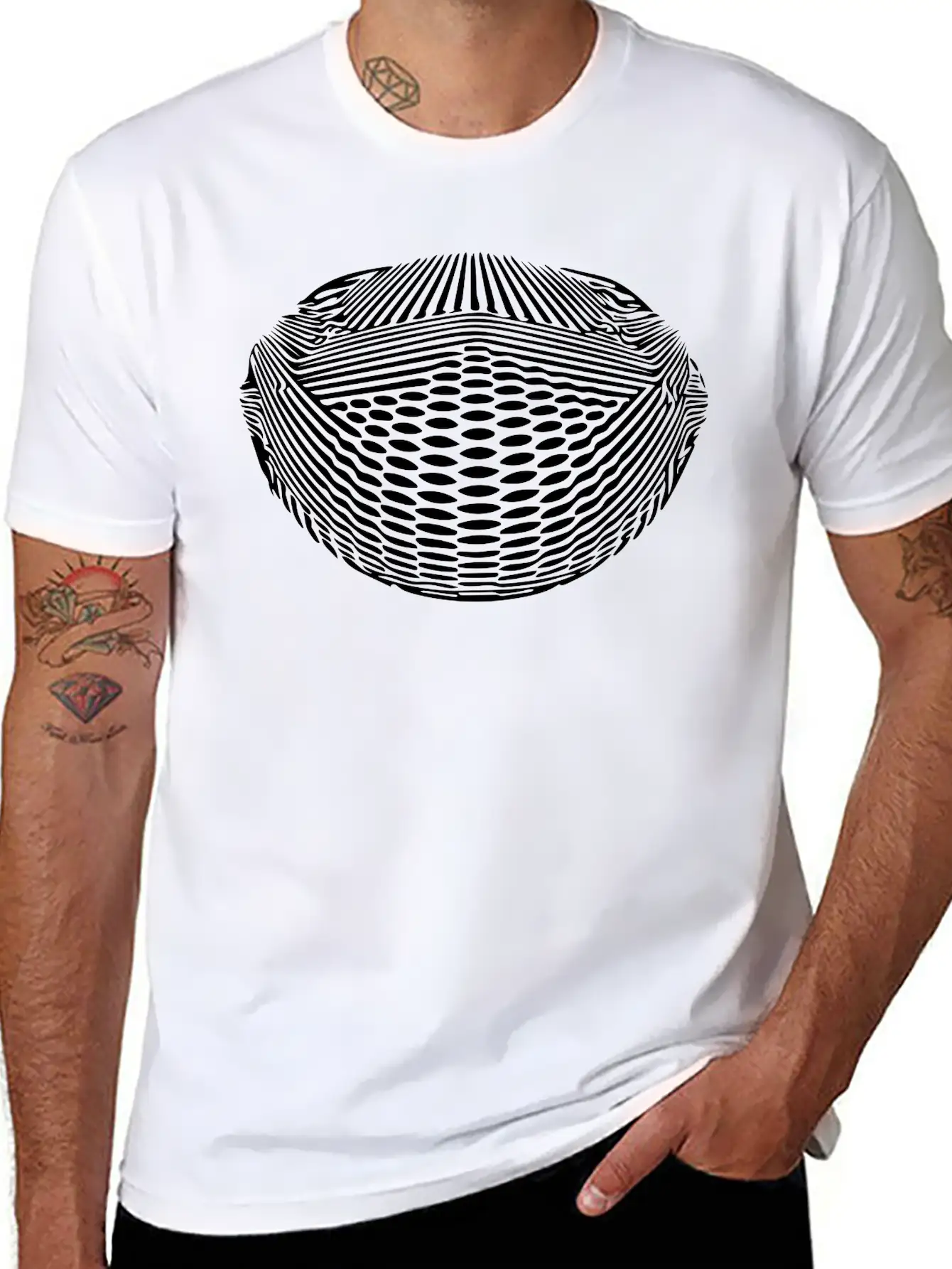 Abstract Vector Art Ball Classic Cotton Tee – Unisex Comfort For Any Season