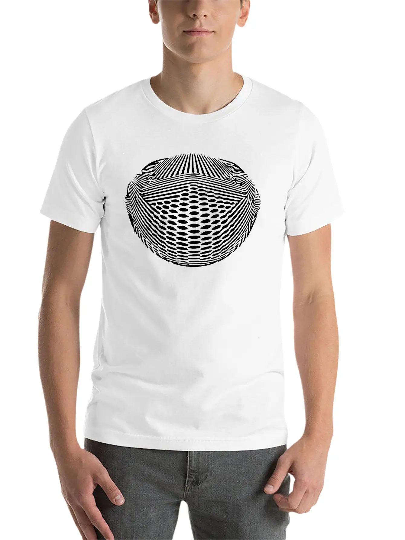Abstract Vector Art Ball Classic Cotton Tee – Unisex Comfort For Any Season