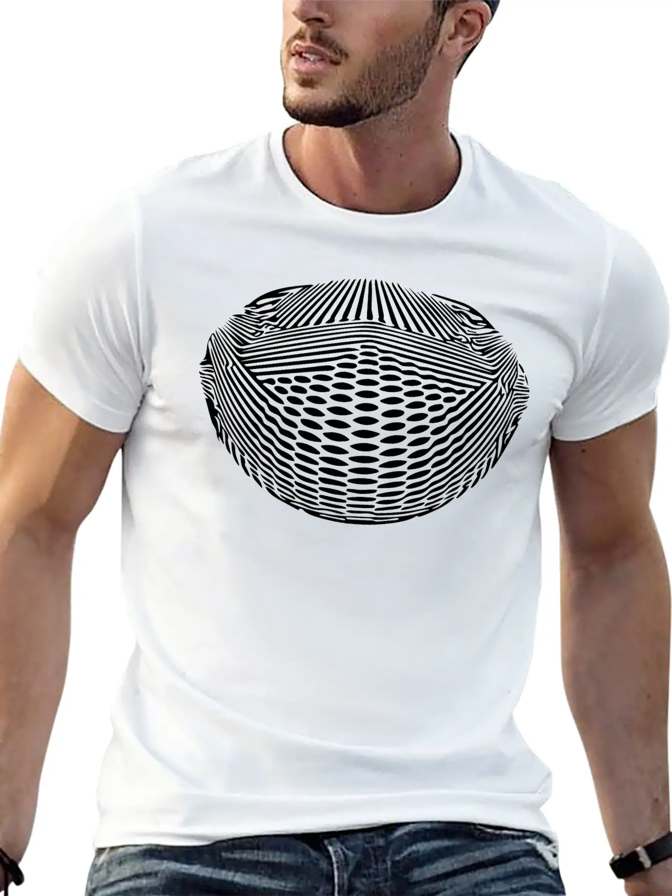 Abstract Vector Art Ball Classic Cotton Tee – Unisex Comfort For Any Season