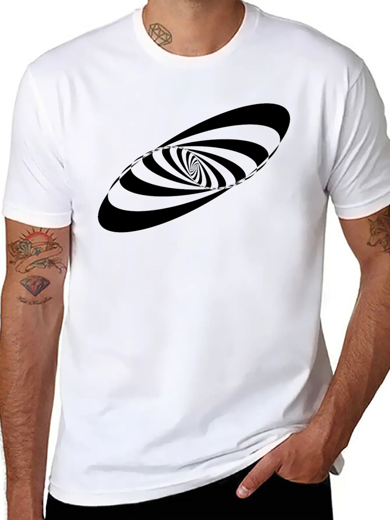 Abstract Vortex 56 Essential Cotton Tee For Daily Outfits – Unisex Style