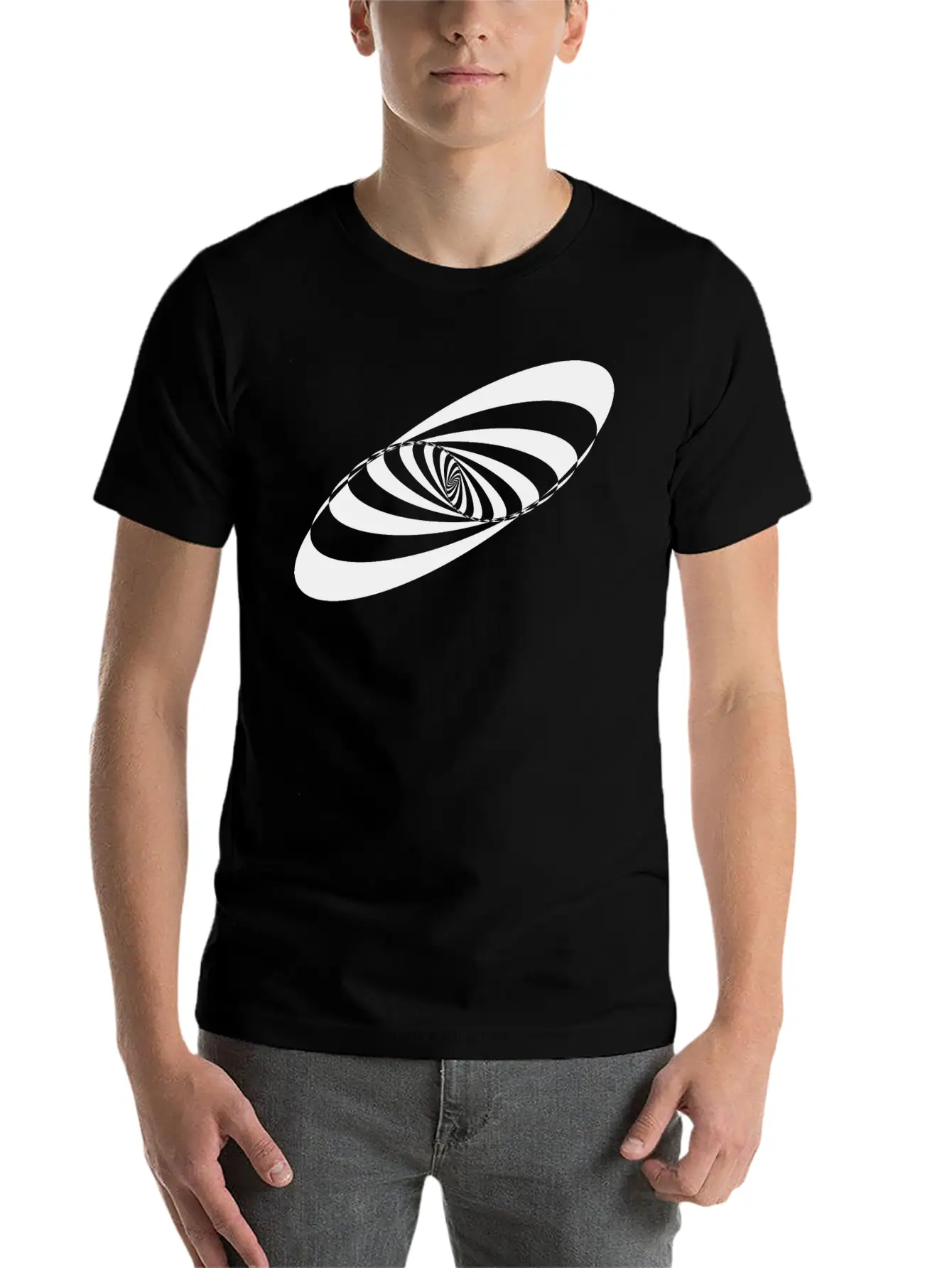 Abstract Vortex 56 Essential Cotton Tee For Daily Outfits – Unisex Style