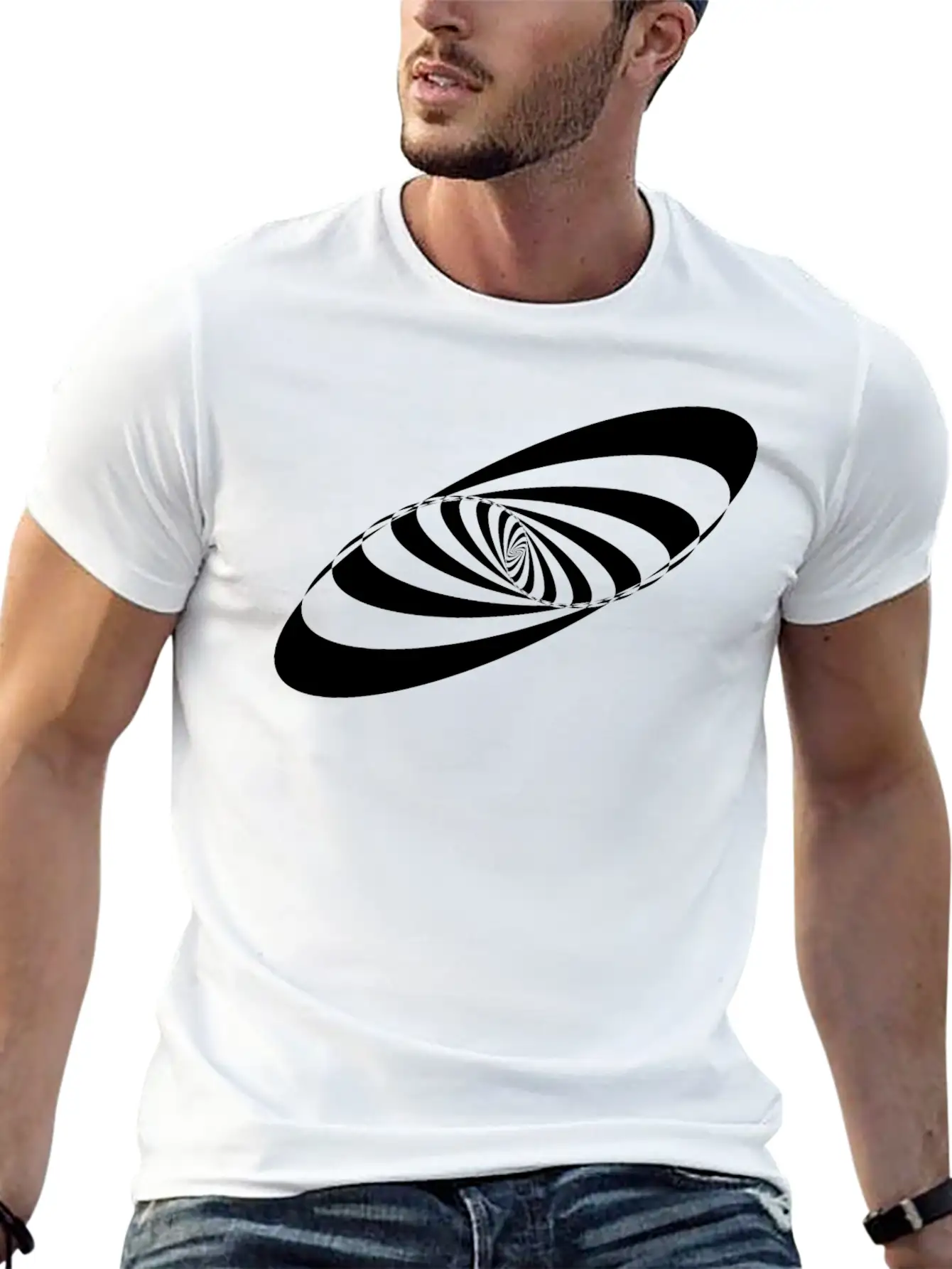 Abstract Vortex 56 Essential Cotton Tee For Daily Outfits – Unisex Style