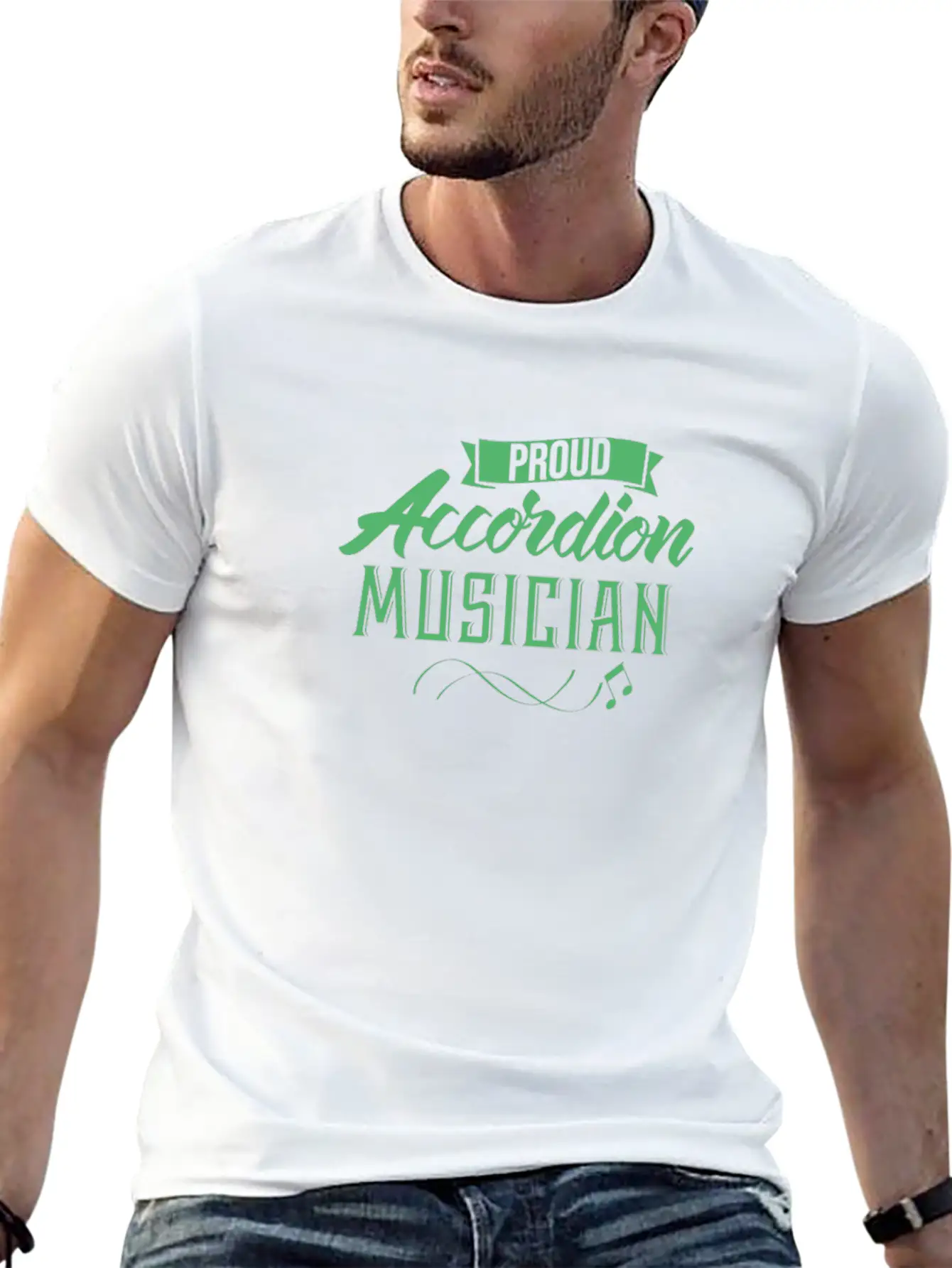 Accordion Player Music Accordion Accordionist Song Modern Fit Casual T-Shirt – Clean And Versatile Design