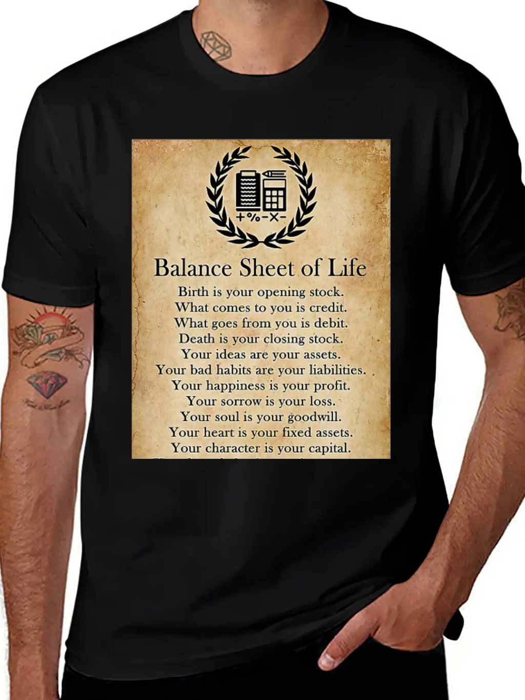Accountant Balance Sheet Of Life Poster Classic Cotton Tee – Unisex Comfort For Any Season