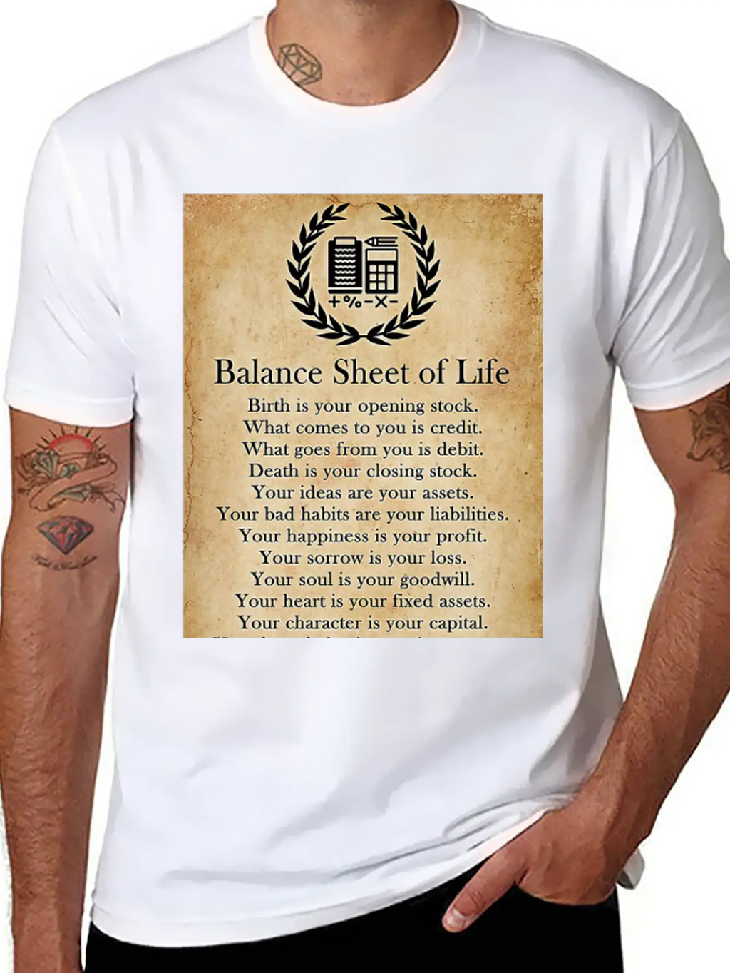 Accountant Balance Sheet Of Life Poster Classic Cotton Tee – Unisex Comfort For Any Season