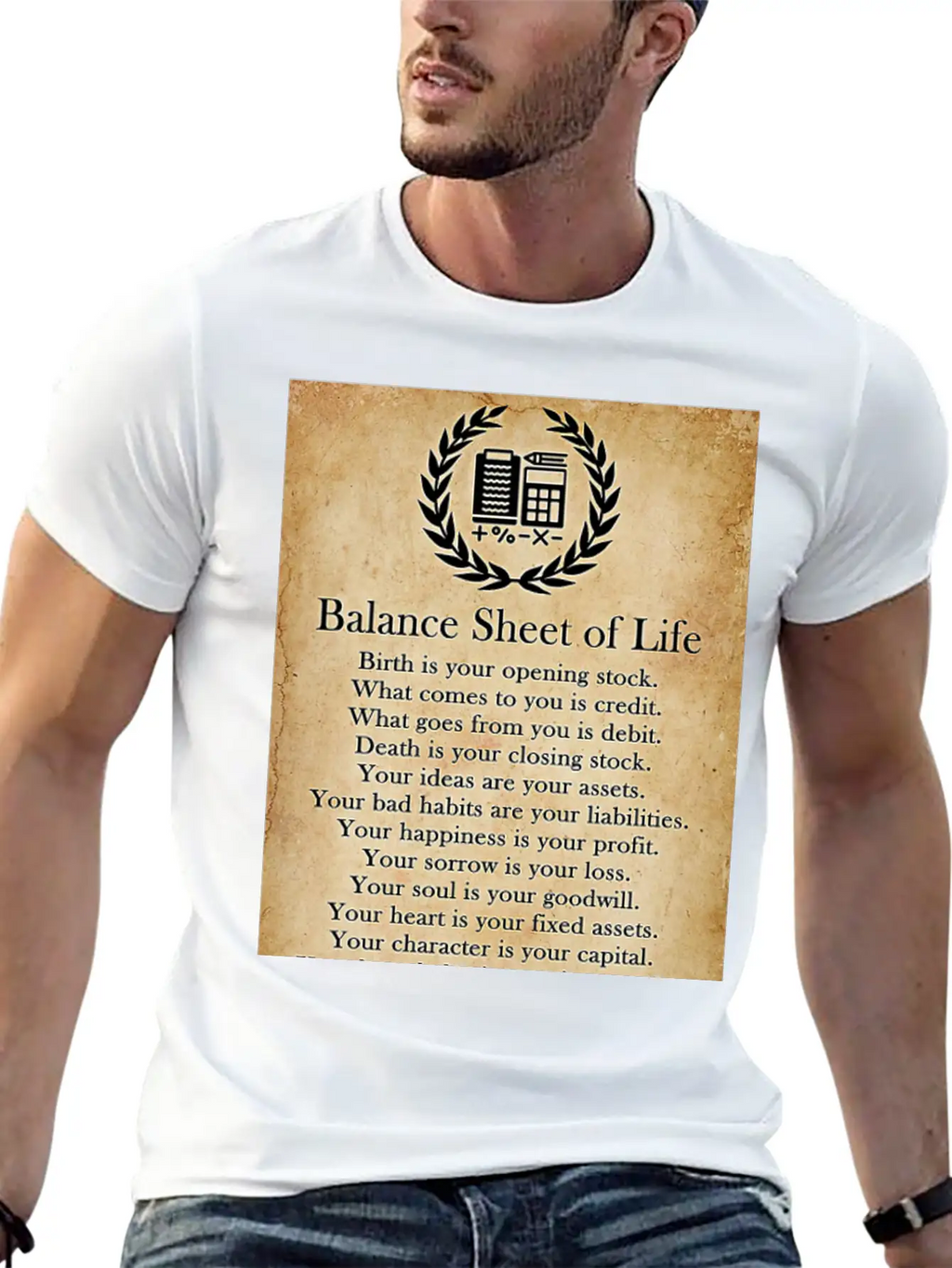 Accountant Balance Sheet Of Life Poster Classic Cotton Tee – Unisex Comfort For Any Season