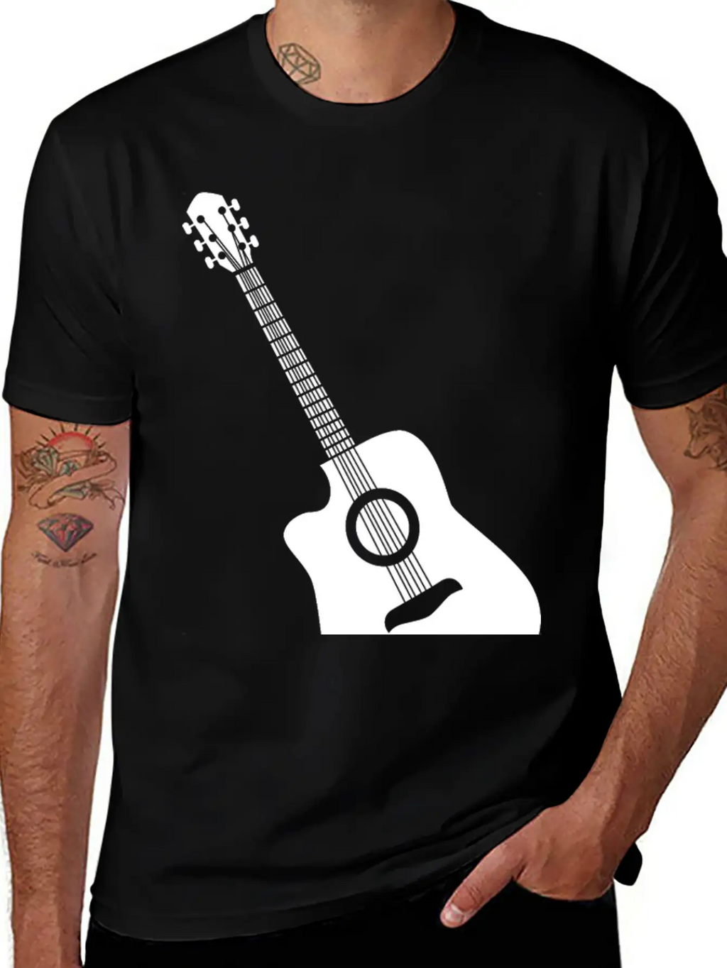 Acoustic Guitar Classic Cotton Tee – Unisex Comfort For Any Season