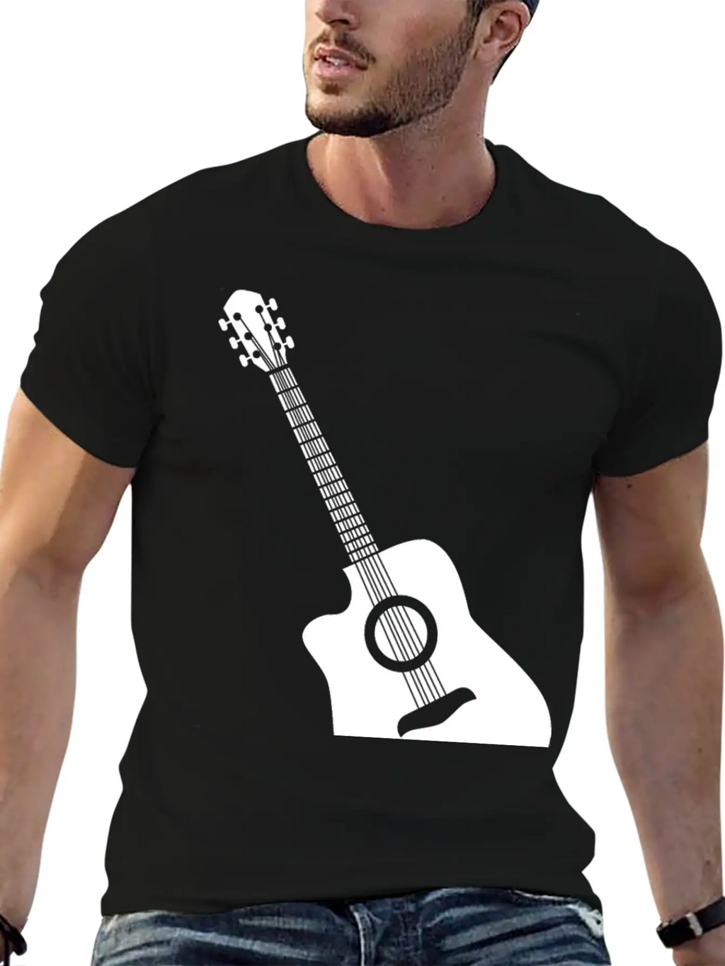 Acoustic Guitar Classic Cotton Tee – Unisex Comfort For Any Season