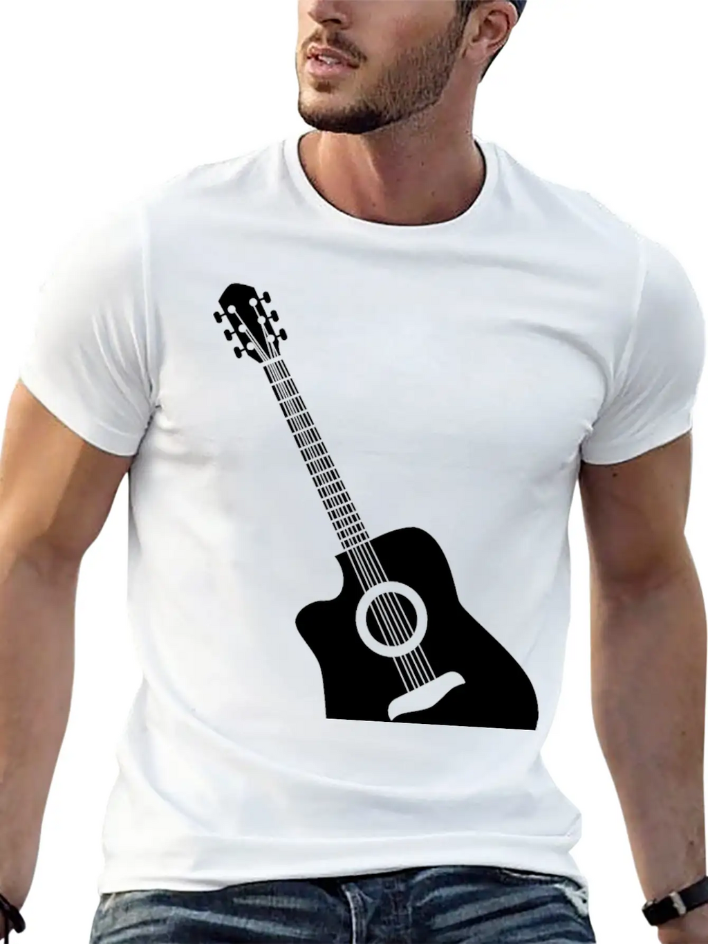 Acoustic Guitar Classic Cotton Tee – Unisex Comfort For Any Season