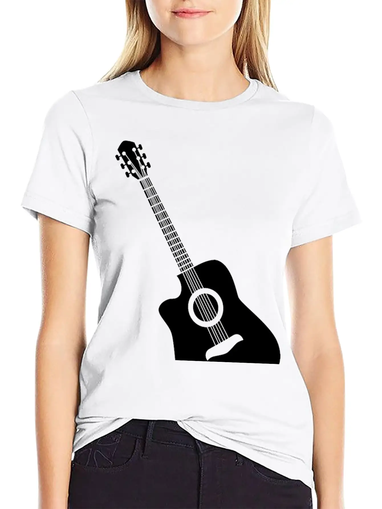 Acoustic Guitar Classic Cotton Tee – Unisex Comfort For Any Season