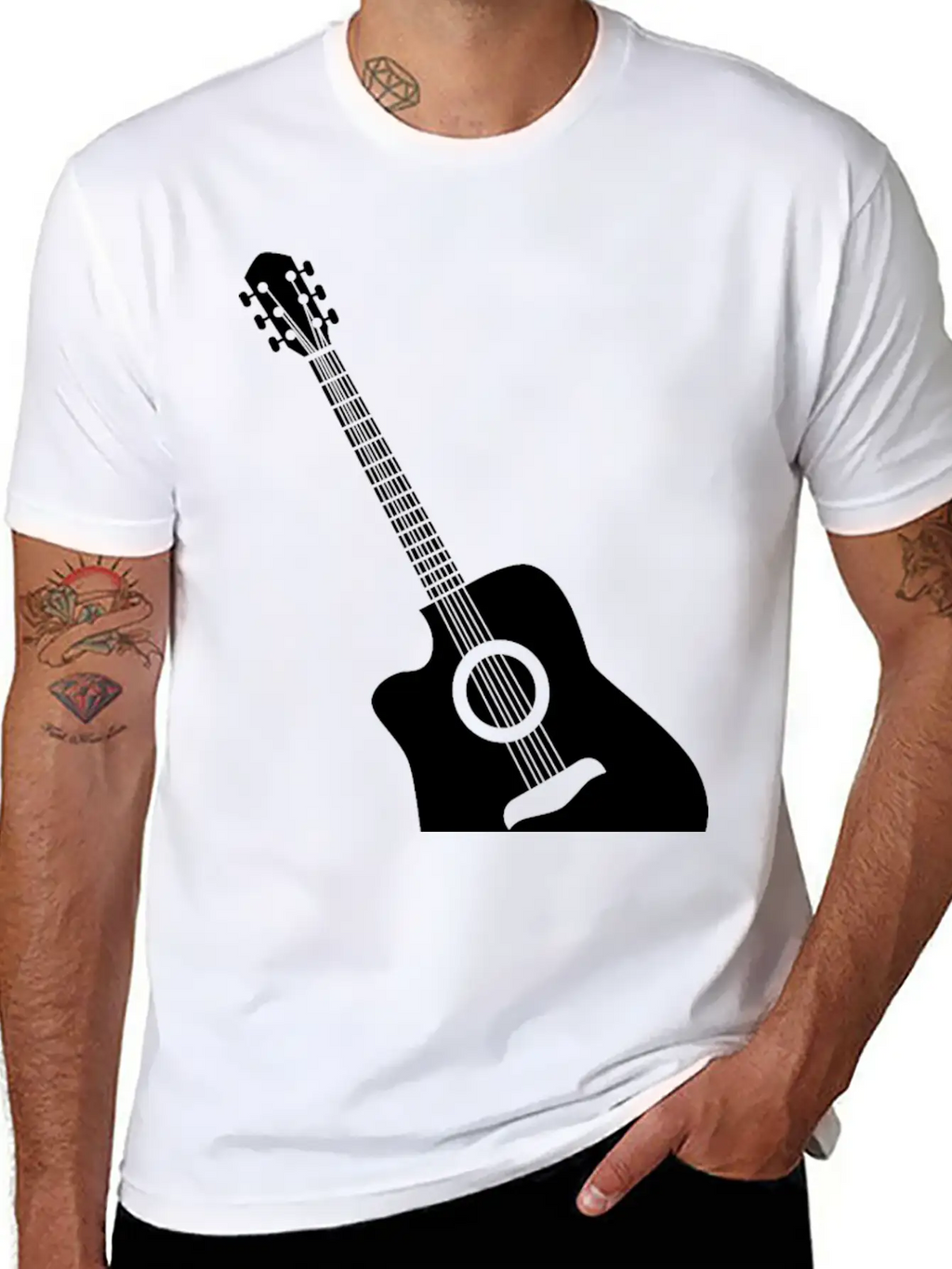 Acoustic Guitar Classic Cotton Tee – Unisex Comfort For Any Season